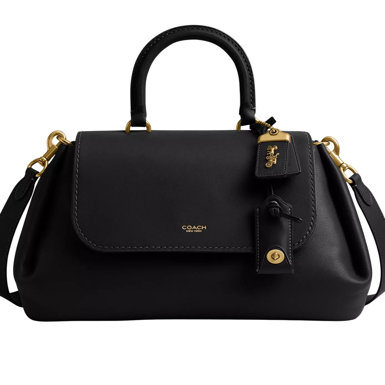 Túi xách Coach Slouchy Rogue Top Handle Bag Brass Black CCC39 11