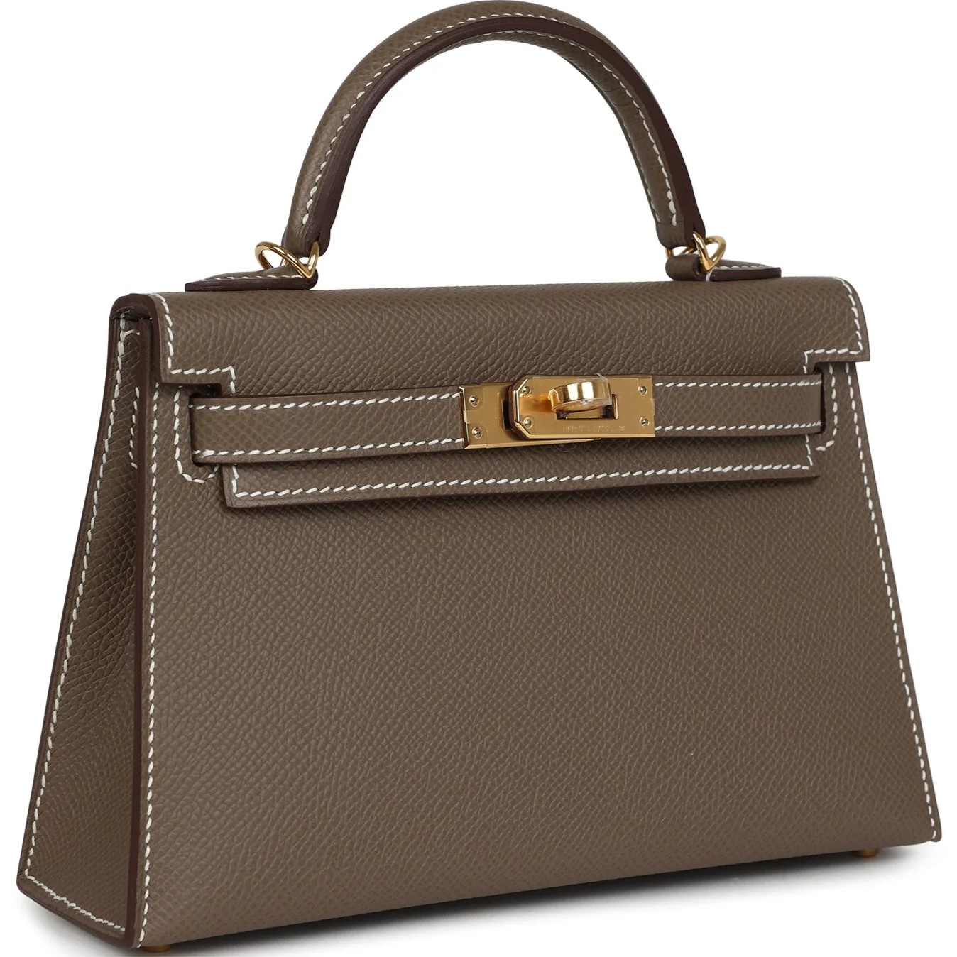 Túi xách Hermès Kelly Sellier 20 Etoupe Epsom Gold Hardware 2