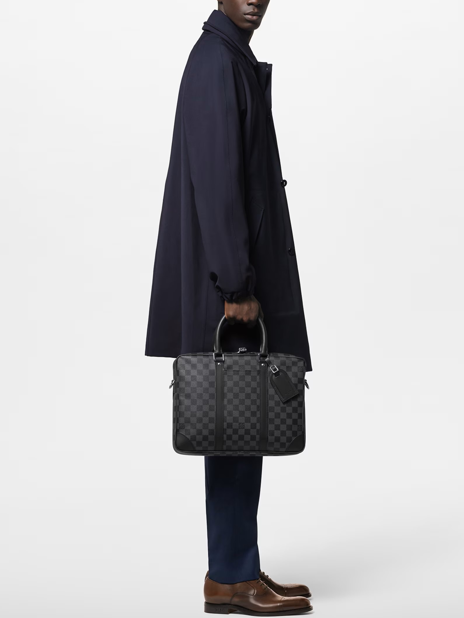 Cặp Xách Tay đeo chéo Công Sở Louis Vuitton Porte-Documents Voyage NM Damier Graphite Canvas N40445 7