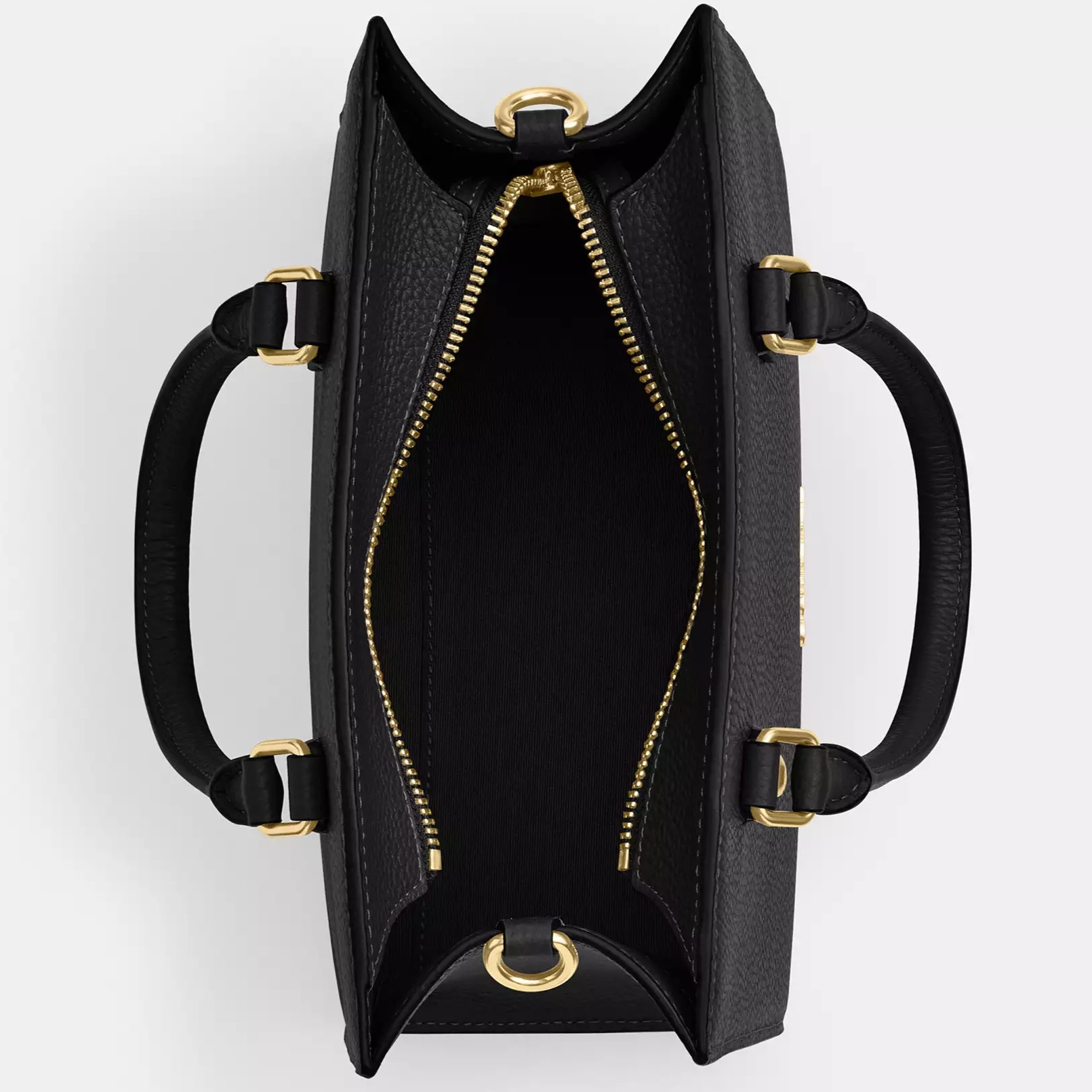 Túi xách Coach Maggie Small Tote Bag Pebbled Leather Gold Black CY668 2