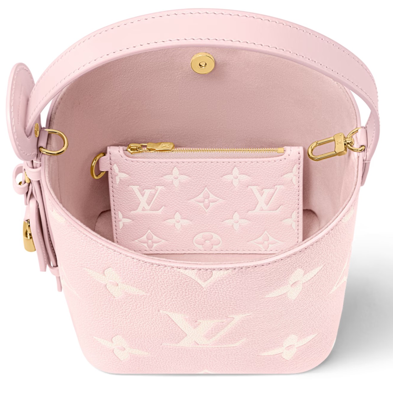 Túi đeo Louis Vuitton All In BB Bicolor Monogram Empreinte Pink Quartz M14356 5