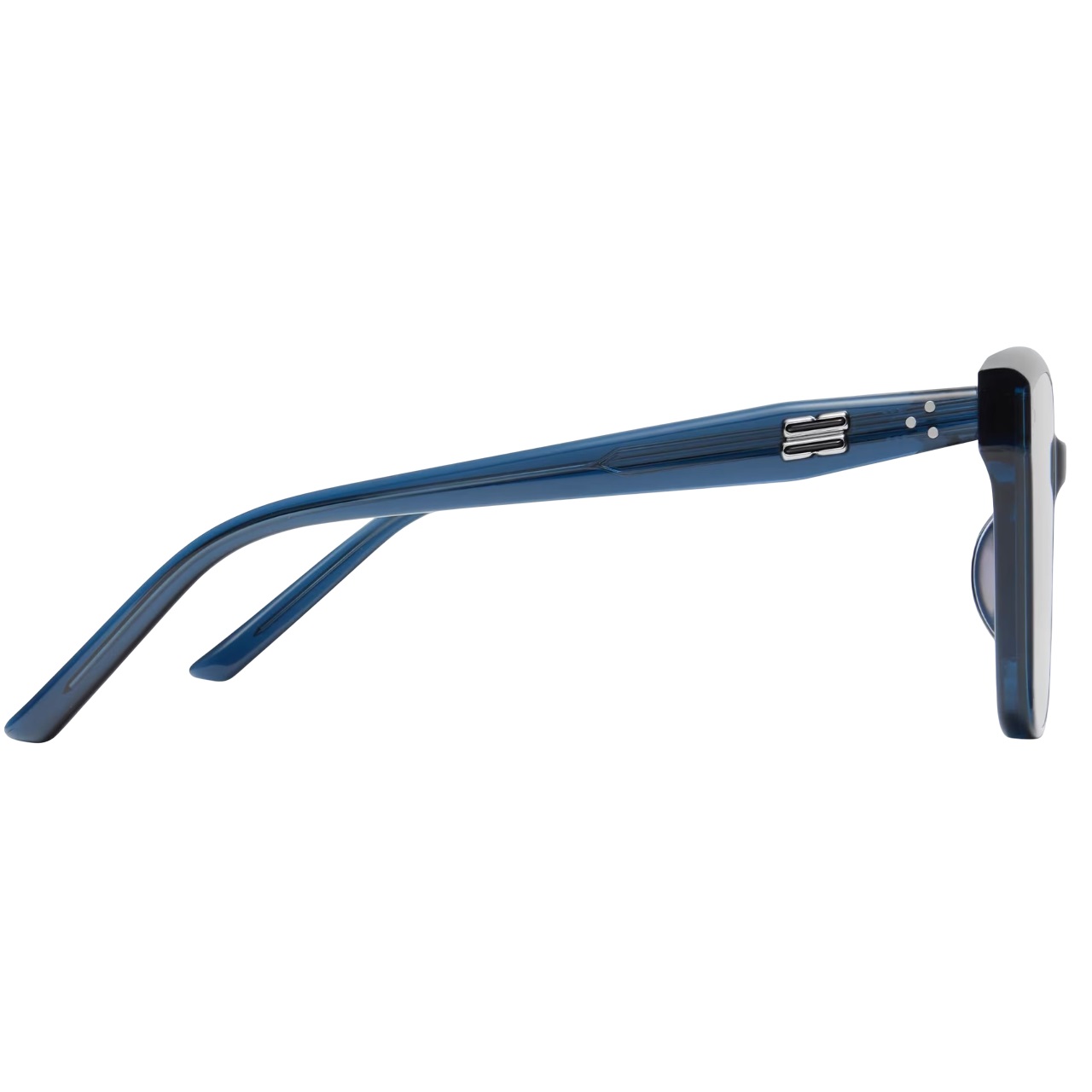 Kính mắt Gentle Monster Dear NC2 Blue Lenses Square Shape Translucent Navy Acetate Frame 2