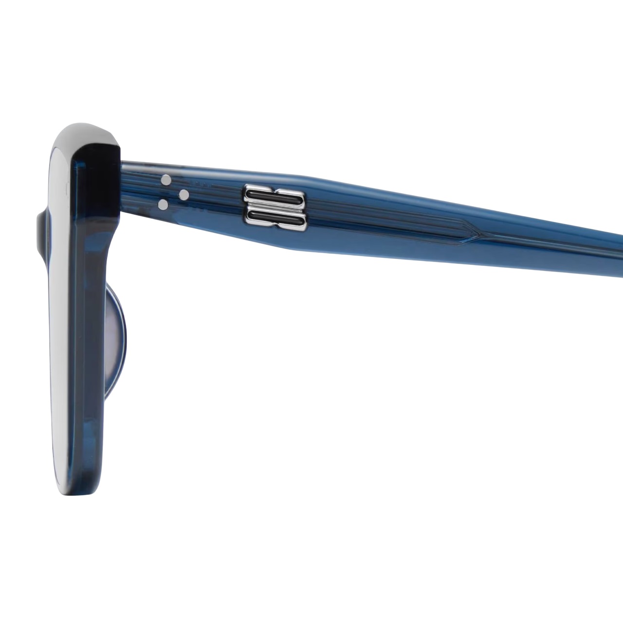 Kính mắt Gentle Monster Dear NC2 Blue Lenses Square Shape Translucent Navy Acetate Frame 5