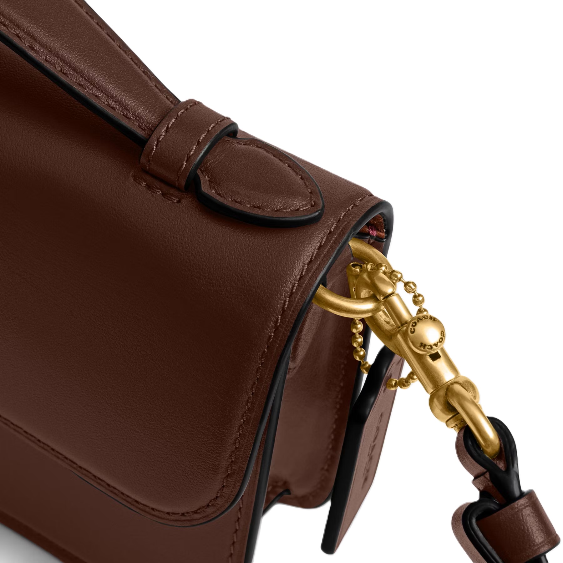 Túi xách Coach Elora Top Handle Leather Crossbody Clutch Bag Maple CCY30 1