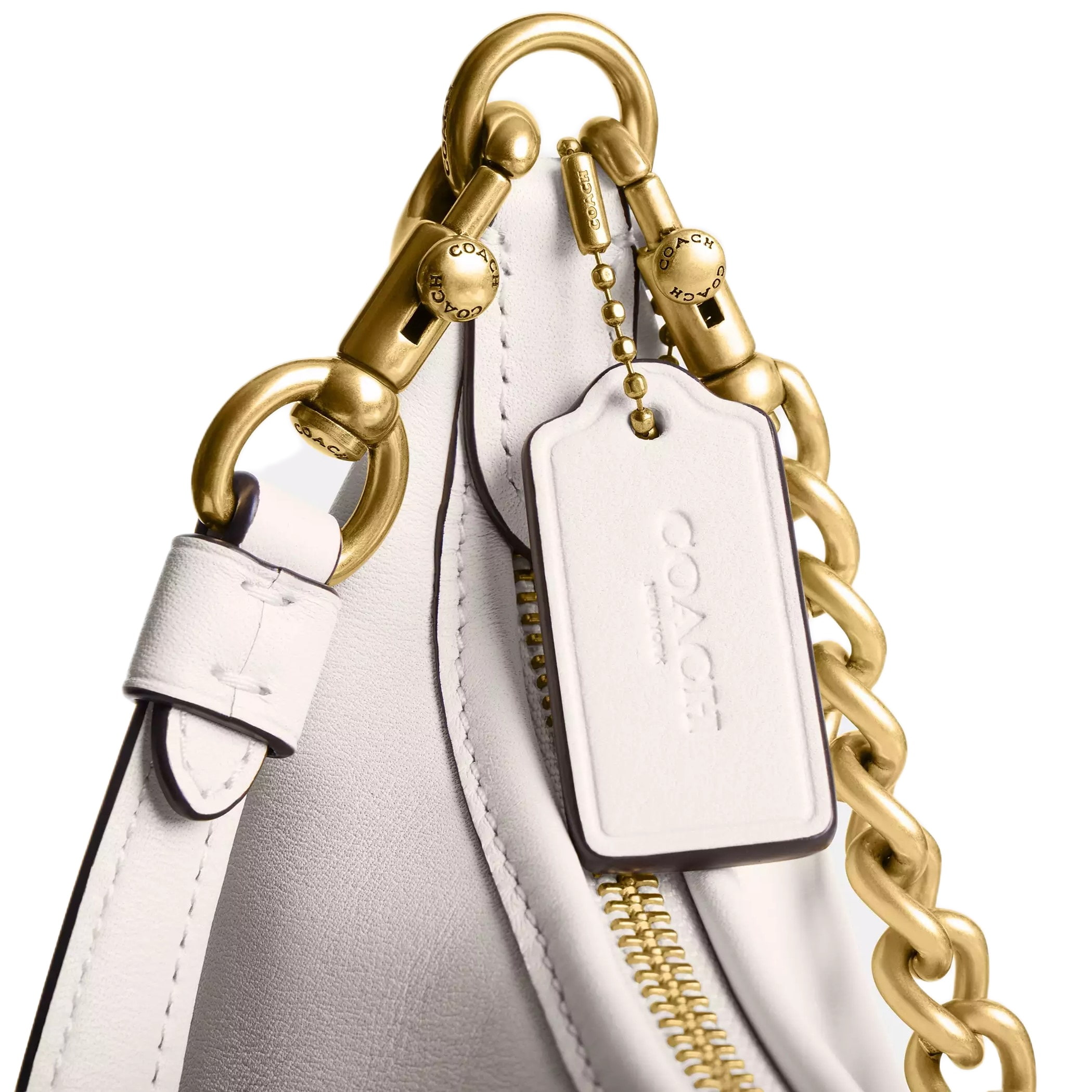 Túi kẹp nách nữ Coach Juliet Shoulder Bag 25 Smooth Leather Chalk CW640 10