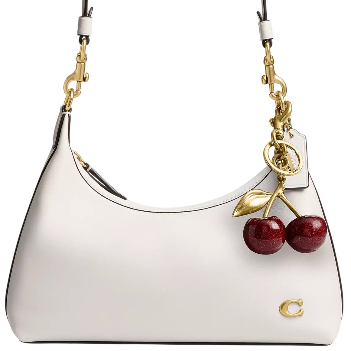Túi kẹp nách nữ Coach Juliet Shoulder Bag 25 Smooth Leather Chalk CW640 4