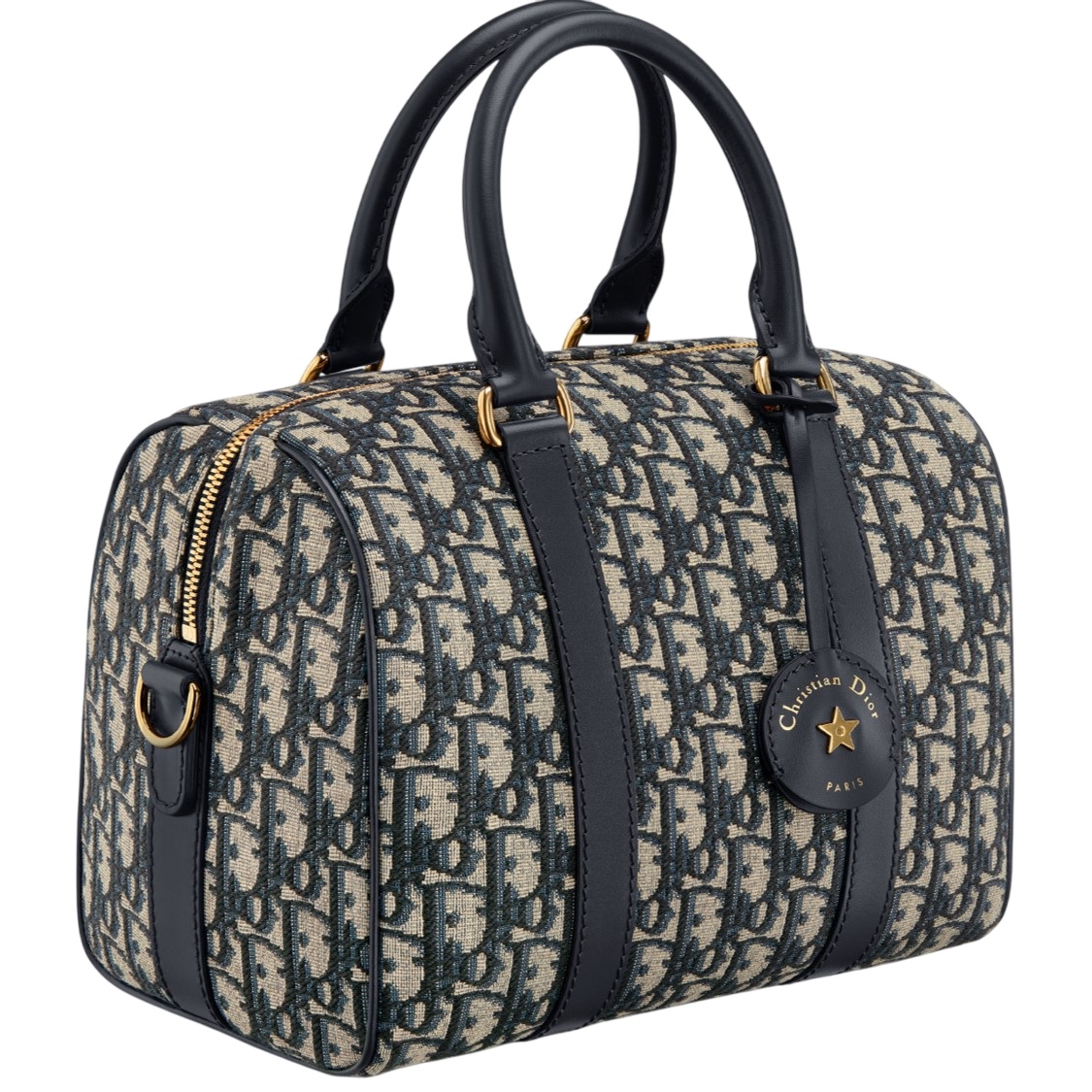 Túi trống Dior Groove 25 Bag Blue Dior Oblique Jacquard 7