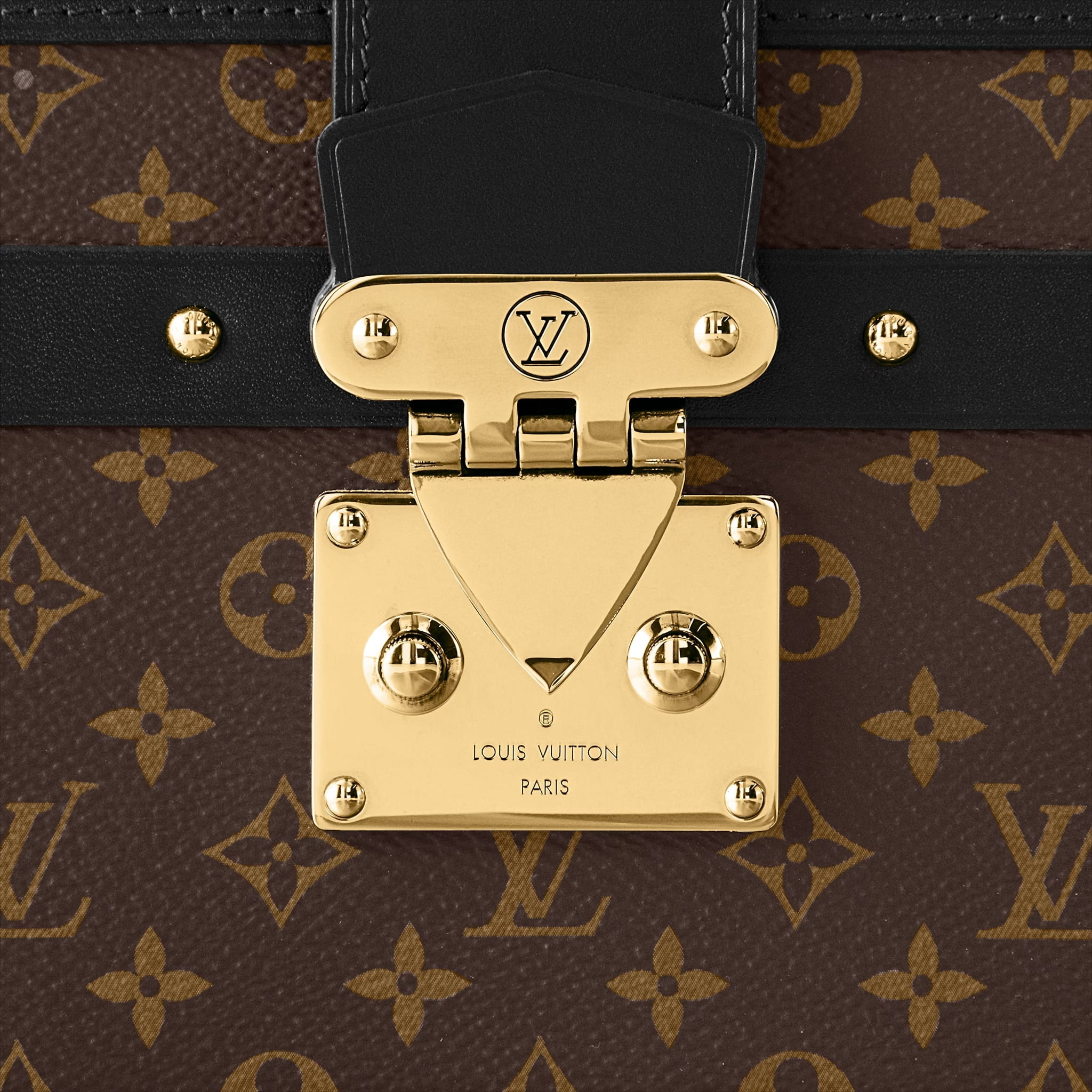 Túi nữ dạng cốp LV màu nâu Louis Vuitton Petite Malle East West Monogram  Canvas