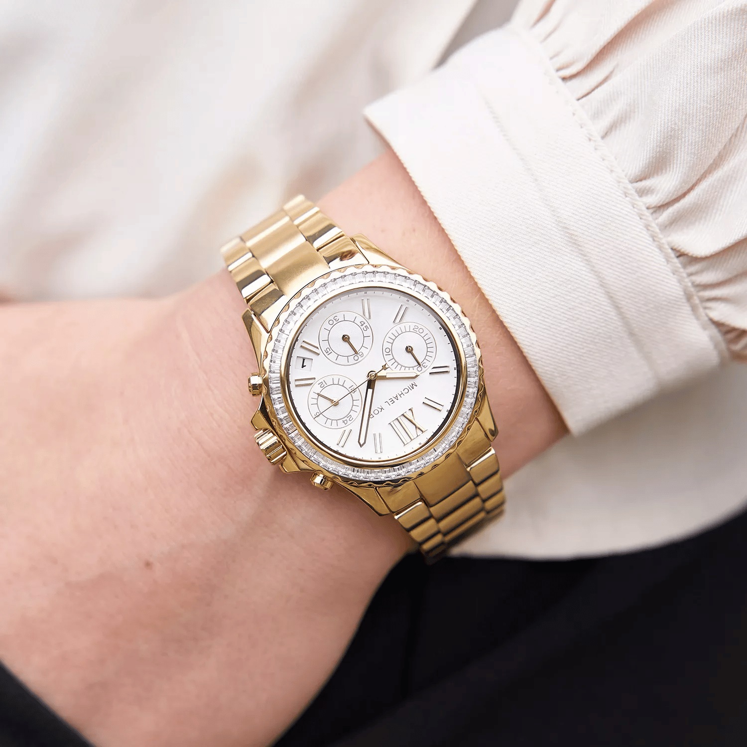 ĐỒNG HỒ ĐEO TAY NỮ MICHAEL KORS EVEREST CHRONOGRAPH GOLD TONE WATCH MK7212 11