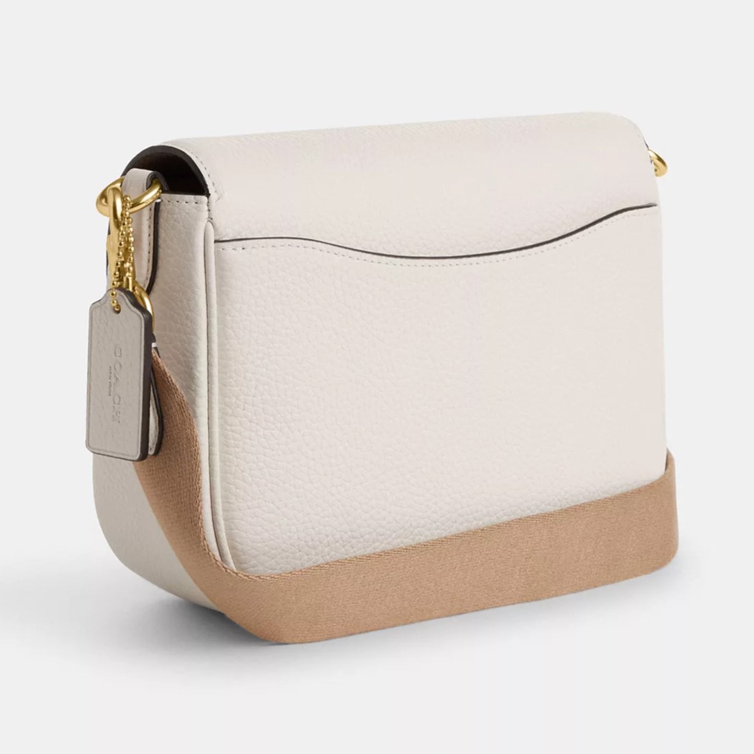 TÚI NỮ COACH AMELIA PEBBLED LEATHER GOLD CHALK SADDLE BAG CP107 3