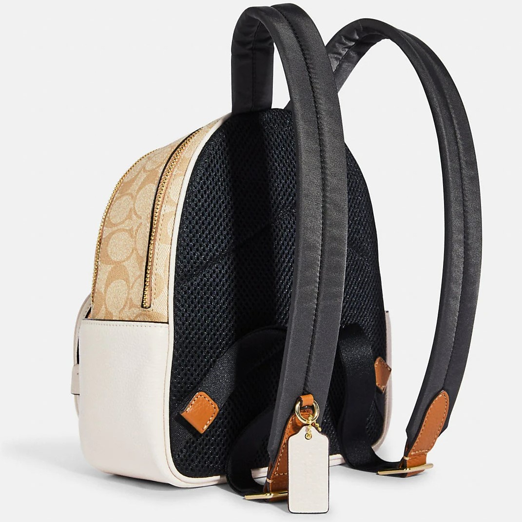 BALO NỮ COACH MINI COURT BACKPACK IN SIGNATURE CANVAS WITH PEAR 4