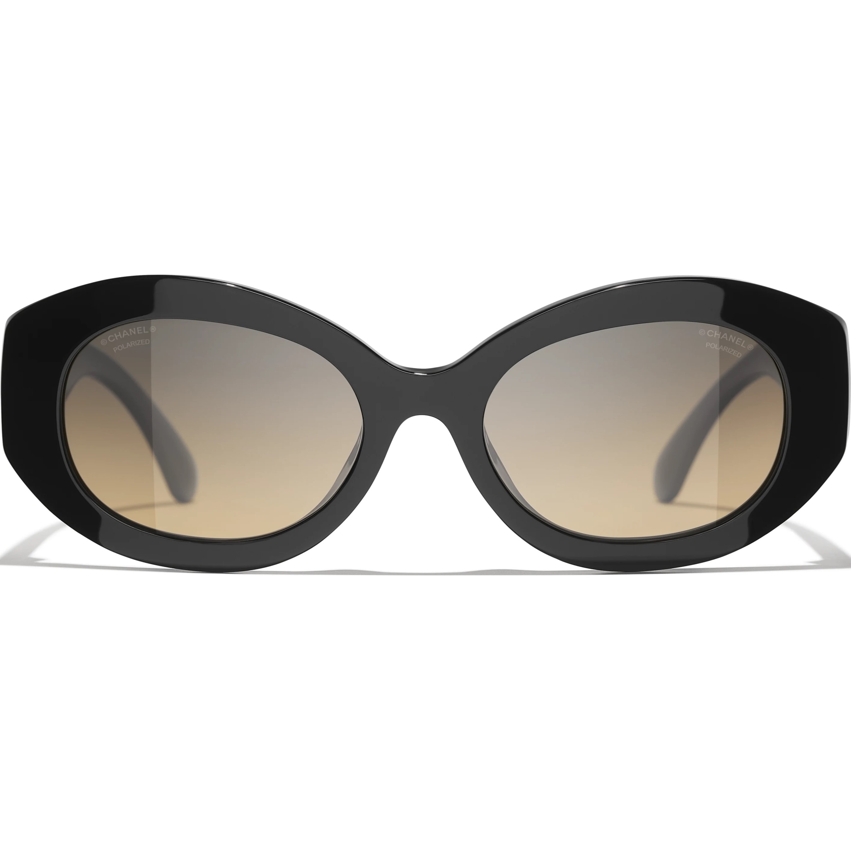 Kính mát Chanel Oval Sunglasses Acetate Black 5528 3
