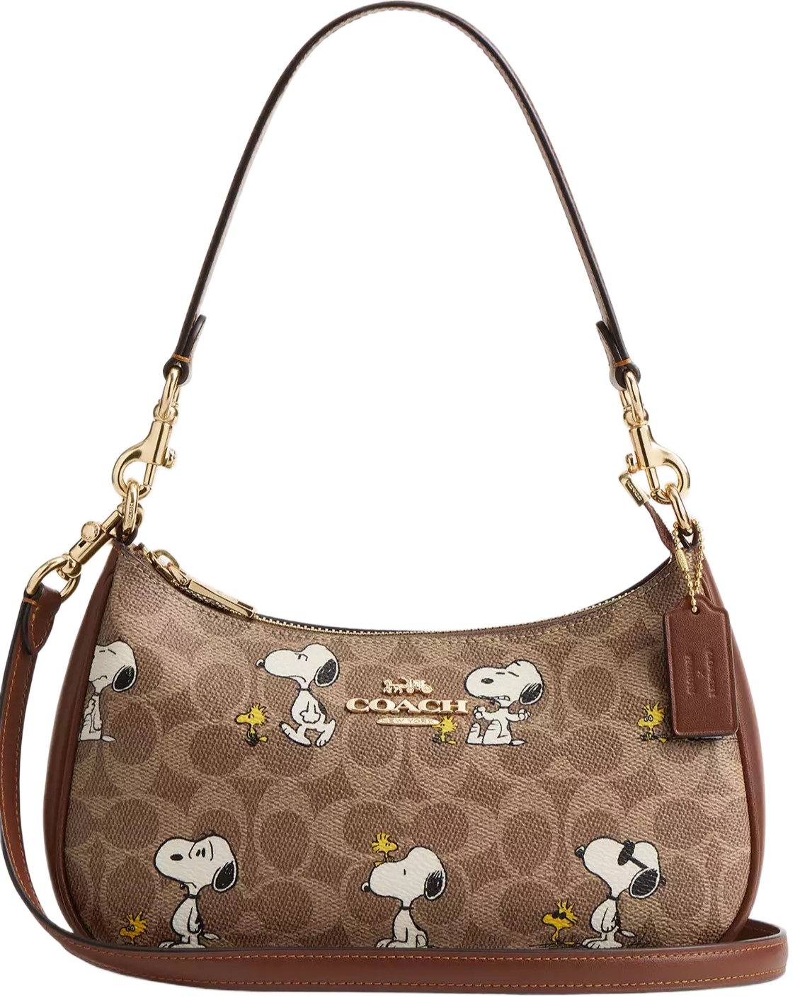 Túi đeo chéo Coach X Peanuts Teri Shoulder Bag In Signature Canvas With Snoopy Print CBJ88 2