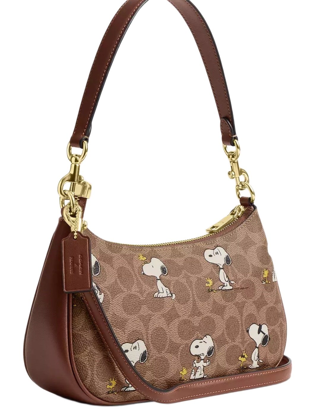 Túi đeo chéo Coach X Peanuts Teri Shoulder Bag In Signature Canvas With Snoopy Print CBJ88 10