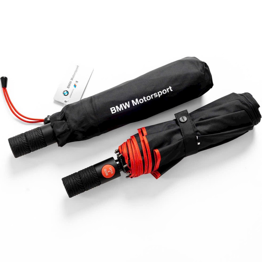 Ô BMW Motorsport Umbrella Black Compact Folding Automatic 7