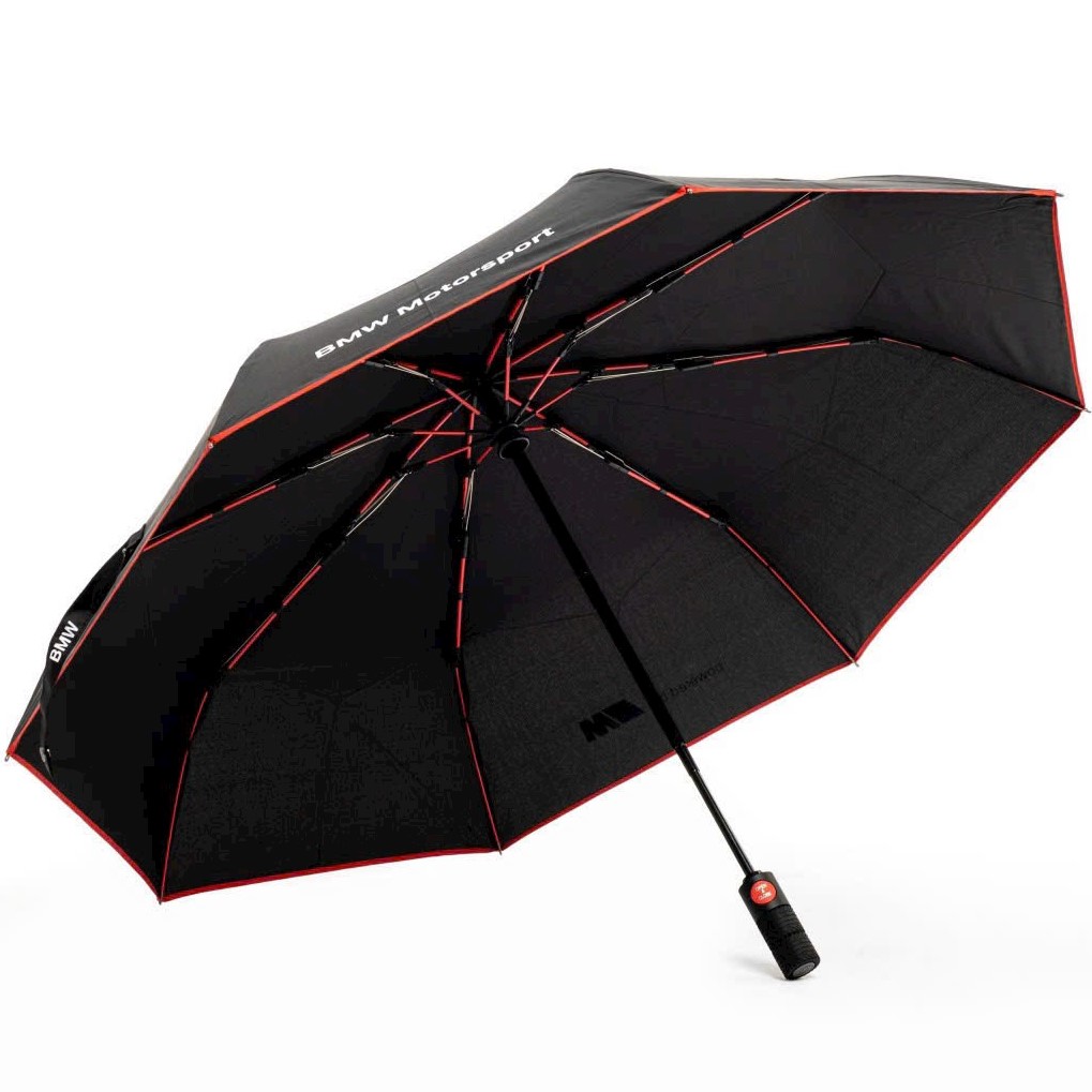 Ô BMW Motorsport Umbrella Black Compact Folding Automatic 6