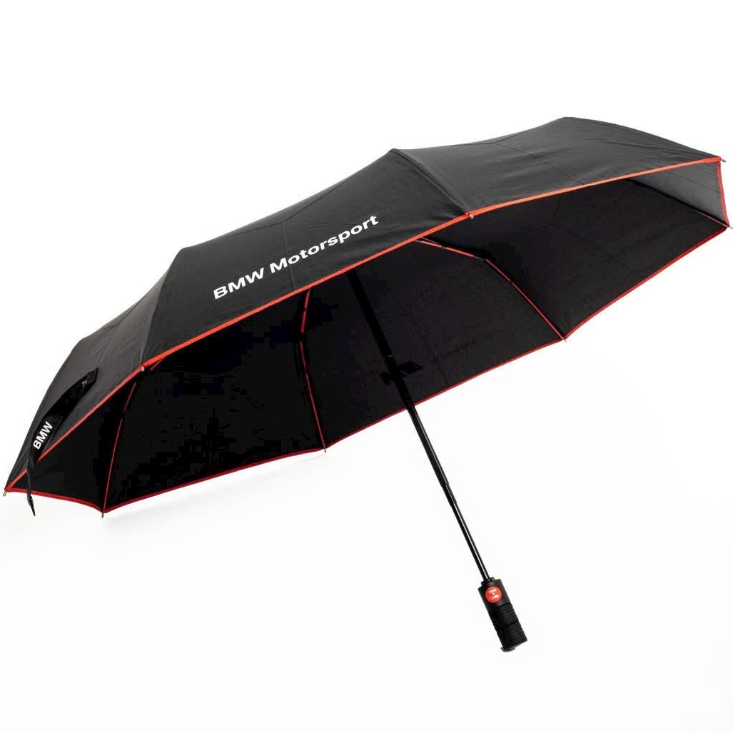 Ô BMW Motorsport Umbrella Black Compact Folding Automatic 10