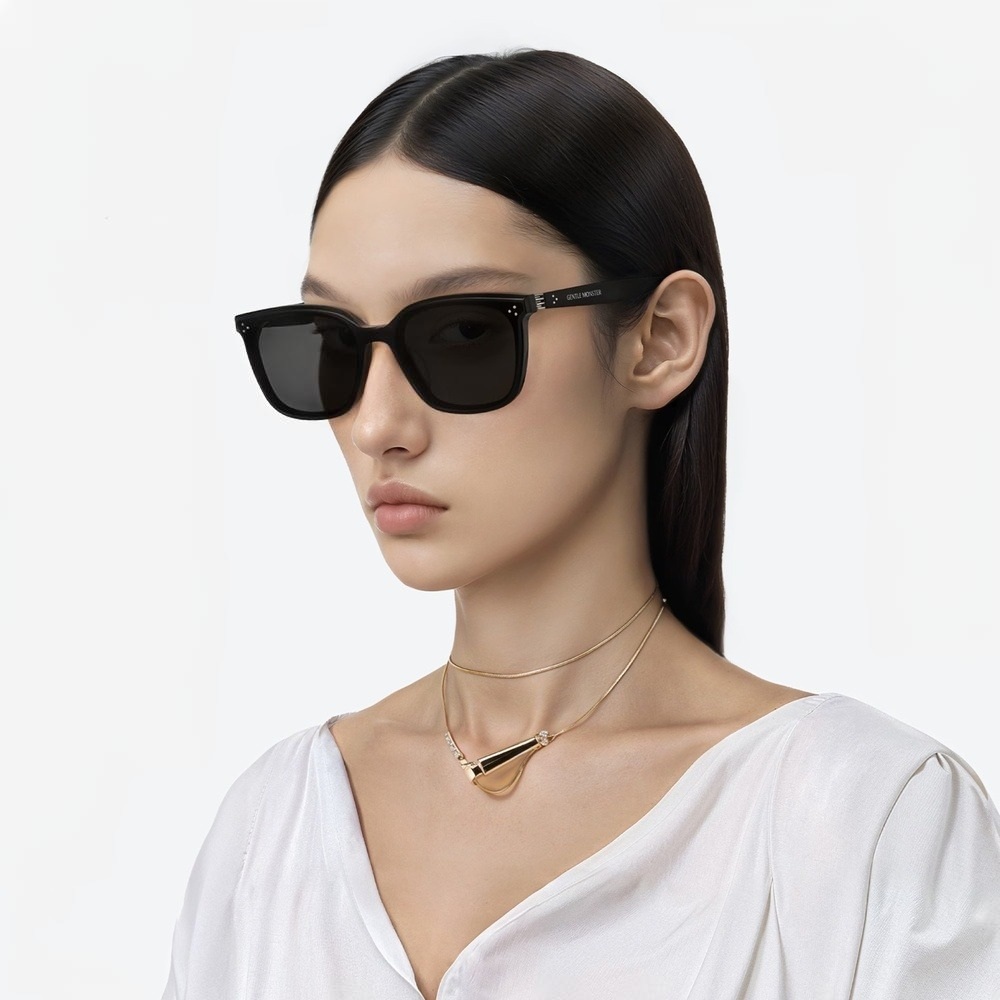 Kính GM Gentle Monster By Row 01 Black Lenses Black Acetate Frame 23