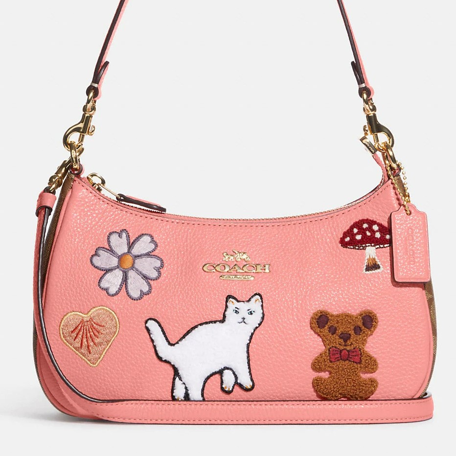 TÚI ĐEO CHÉO NỮ TERI SHOULDER BAG WITH CREATURE PATCHES 5