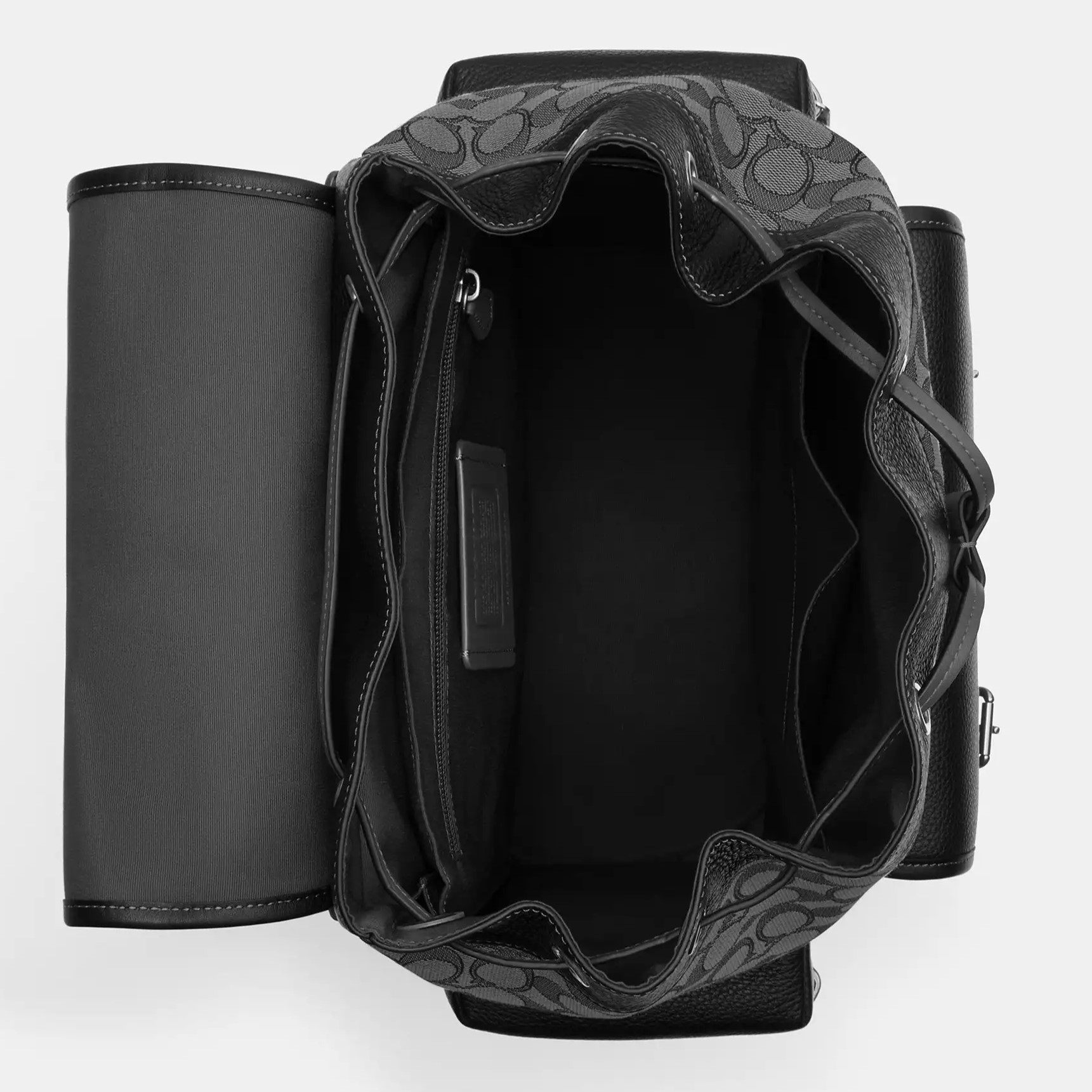 Ba lô Coach Nam Sprint Backpack In Signature Jacquard Charcoal Black CT016 1