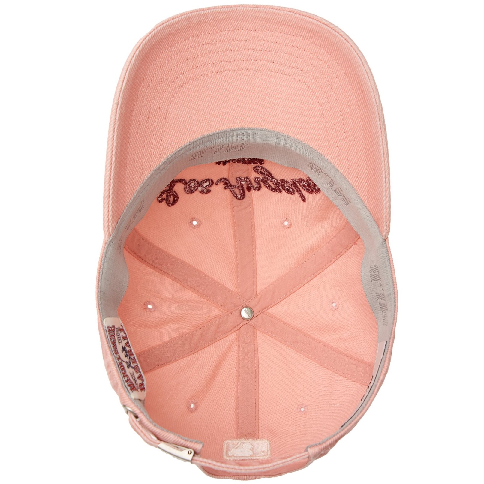 Mũ MLB Denim Varsity Cursive Los Angeles Dodgers Pink Ball Cap 3ACPDS14N-07PKM 2