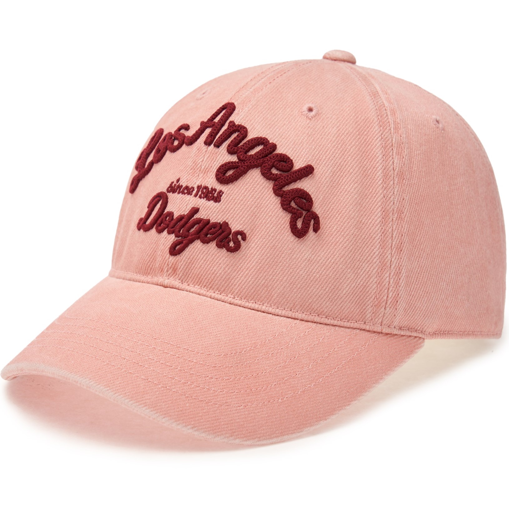 Mũ MLB Denim Varsity Cursive Los Angeles Dodgers Pink Ball Cap 3ACPDS14N-07PKM 9