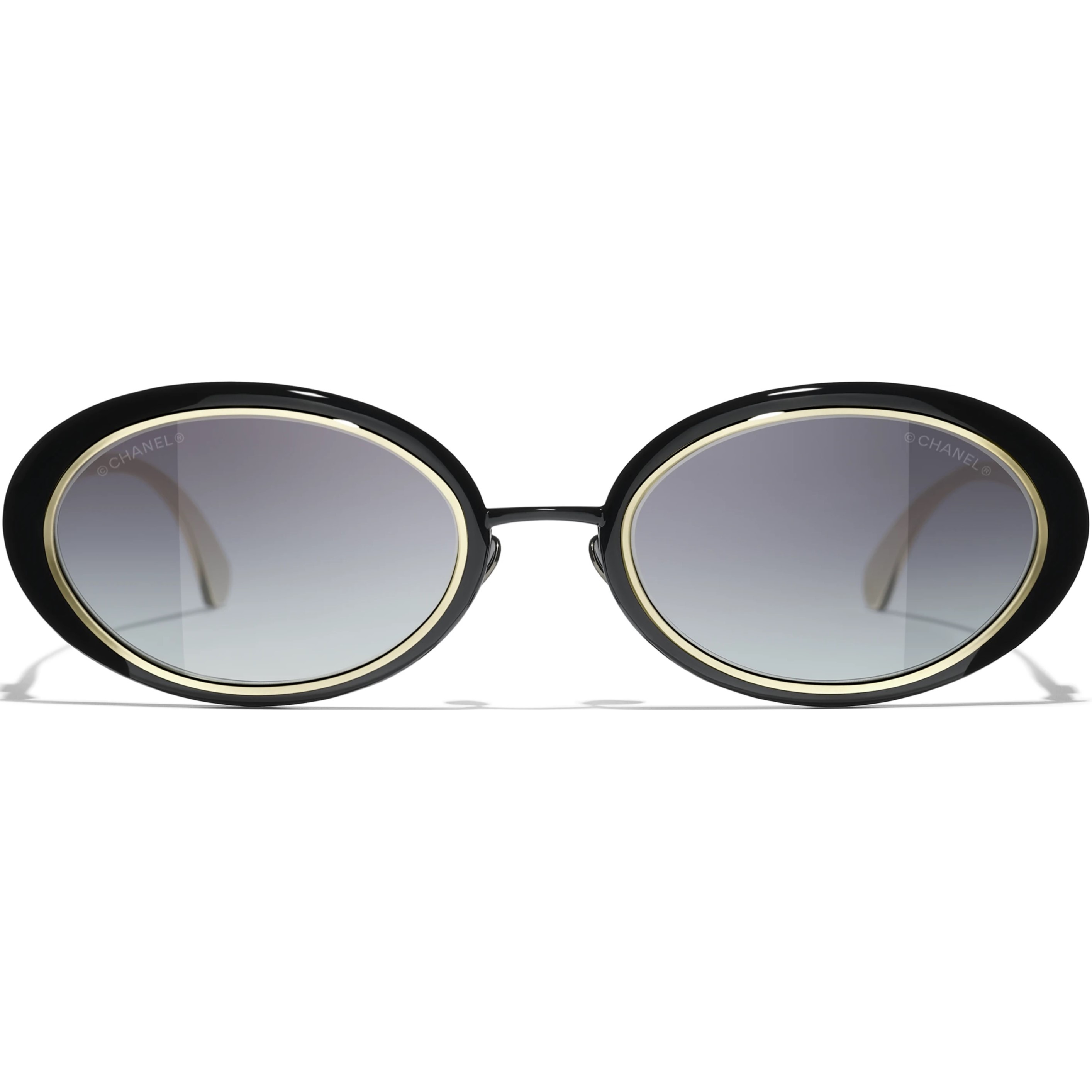 Mắt kính Chanel Oval Sunglasses Black 9578B 5