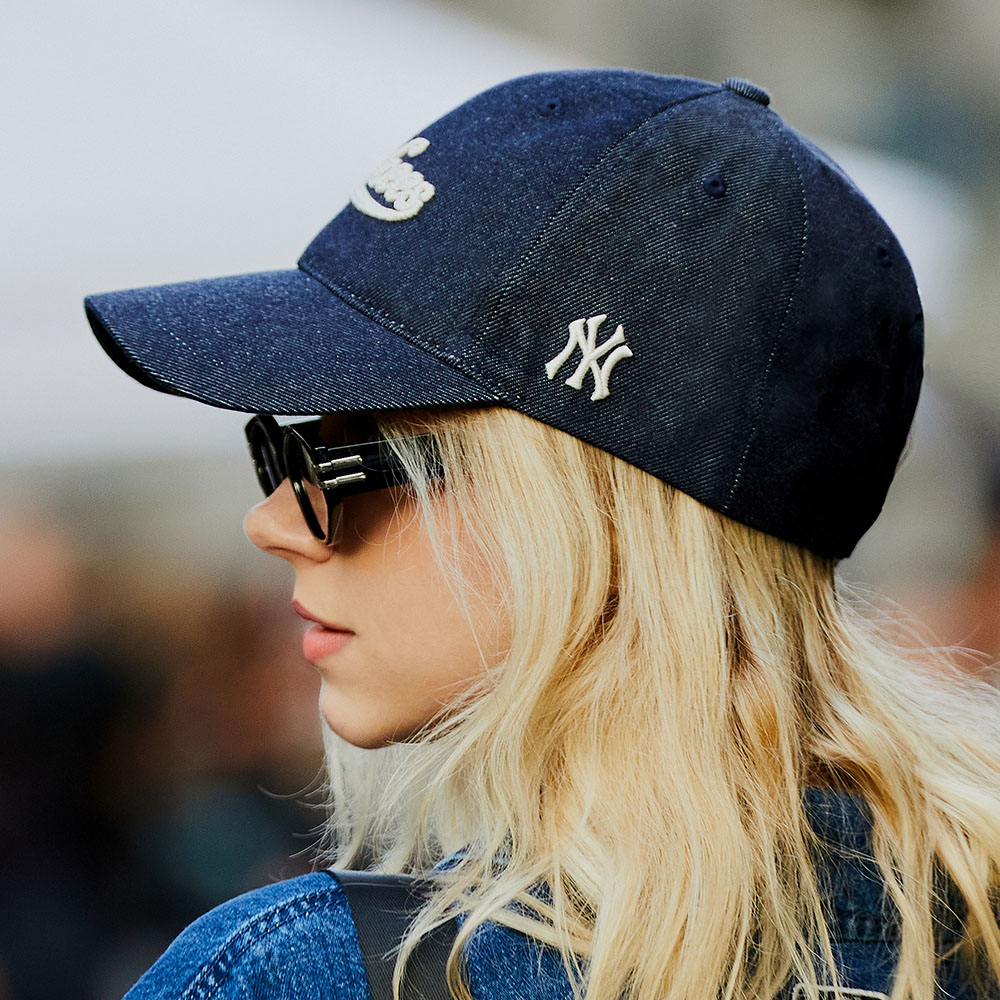 Nón kết MLB Denim Adjustable Soft Top Baseball Cap New York Yankees 3ACPQM04N-50NYD 17