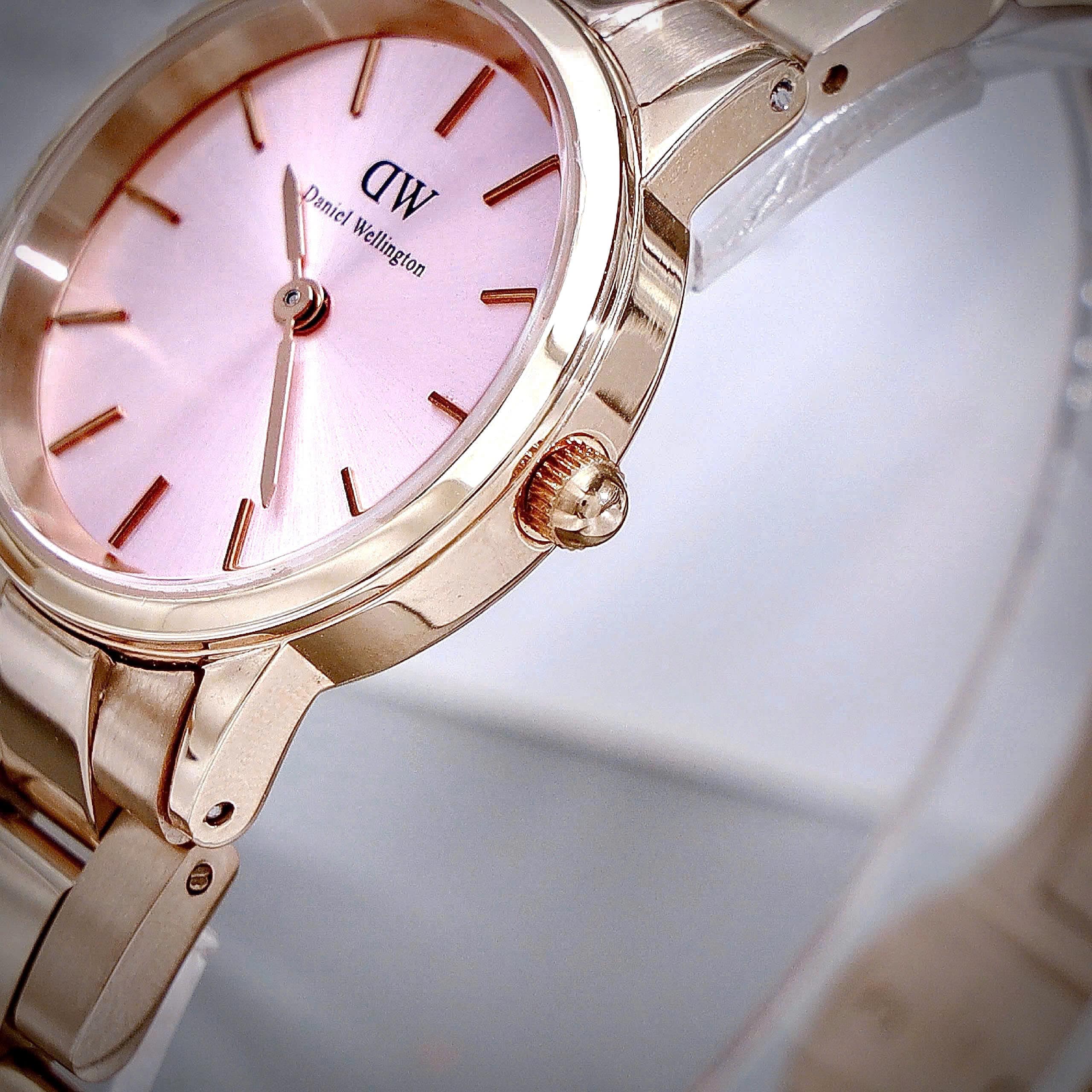 Đồng hồ đeo tay nữ Daniel Wellington Iconic Link Melrose Light Pink Dial Watch DW00100369 7