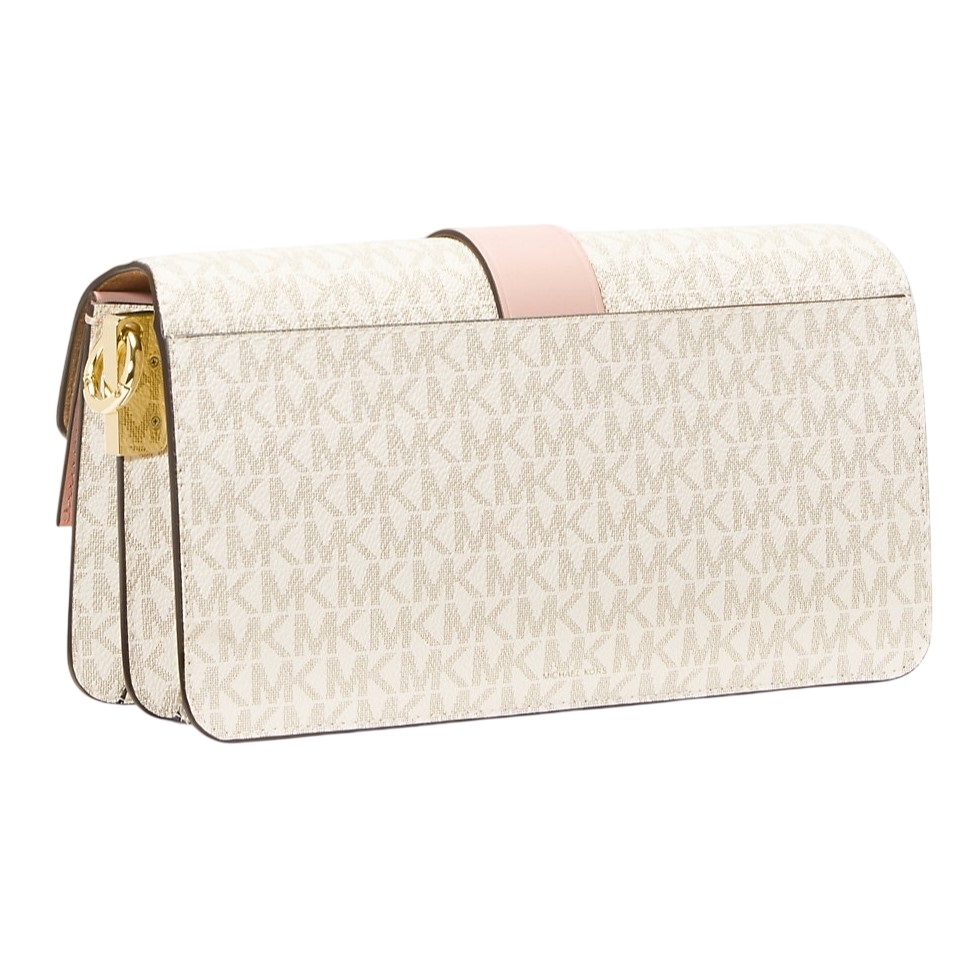 Túi đeo vai MK nữ Michael Kors Greenwich Medium Logo Shoulder Bag Vanilla Pink 30H1GGRL6B 3