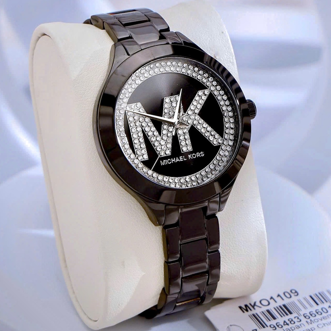 Đồng hồ đeo tay nữ Michael Kors Aspyn Watch In Black With Pavé and Logo MKO1109 5