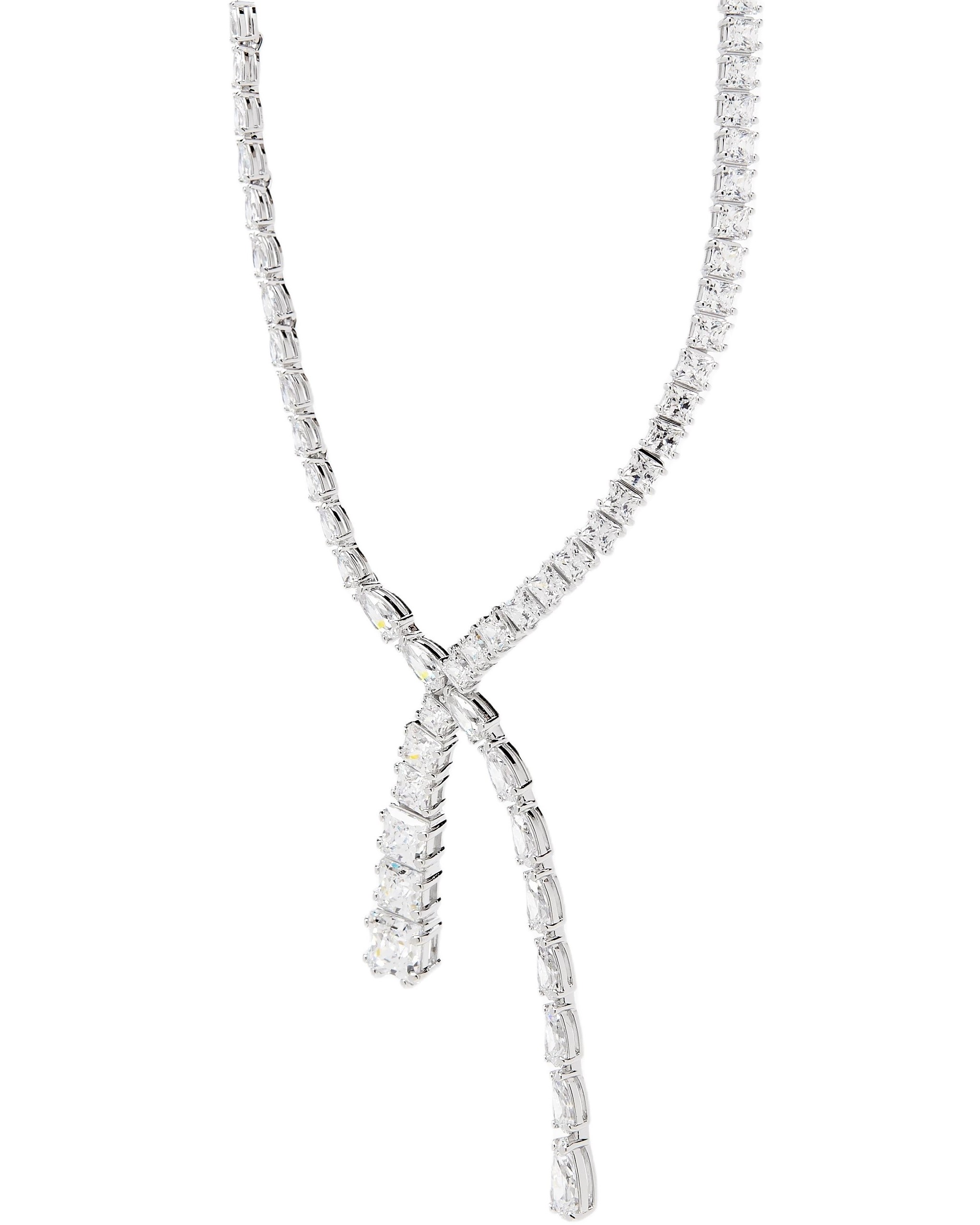 Dây chuyền Swarovski Mixed Cuts Matrix Y Necklace in Rhodium-plated Metal 5692533 1