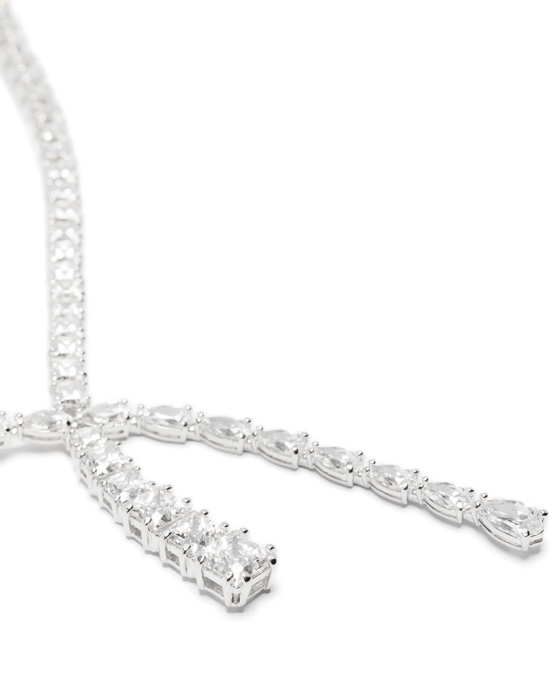 Dây chuyền Swarovski Mixed Cuts Matrix Y Necklace in Rhodium-plated Metal 5692533 4