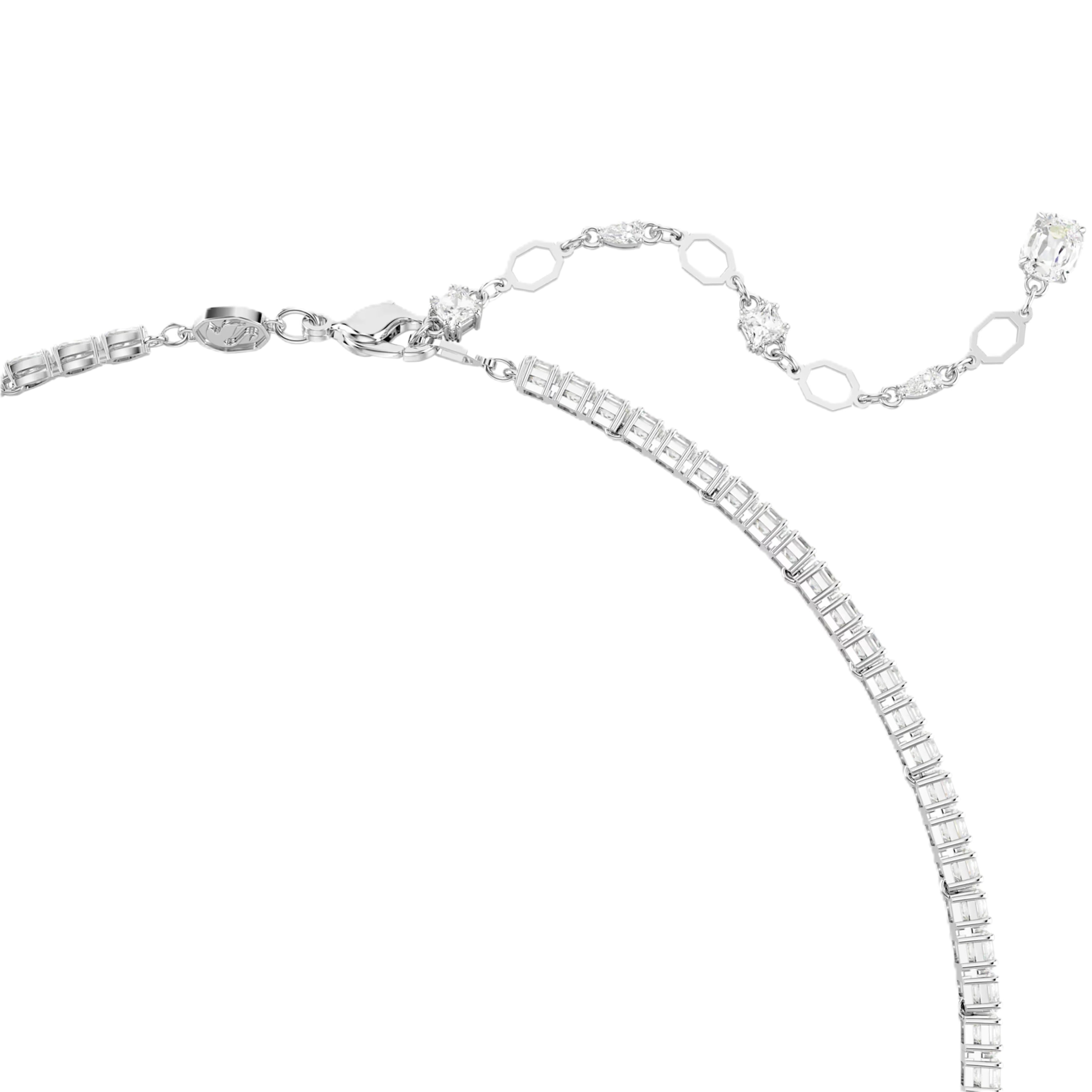 Dây chuyền Swarovski Mixed Cuts Matrix Y Necklace in Rhodium-plated Metal 5692533 5