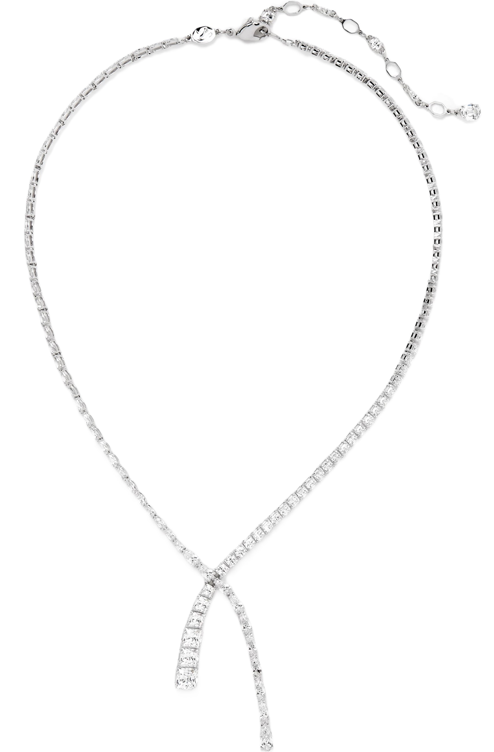 Dây chuyền Swarovski Mixed Cuts Matrix Y Necklace in Rhodium-plated Metal 5692533 16