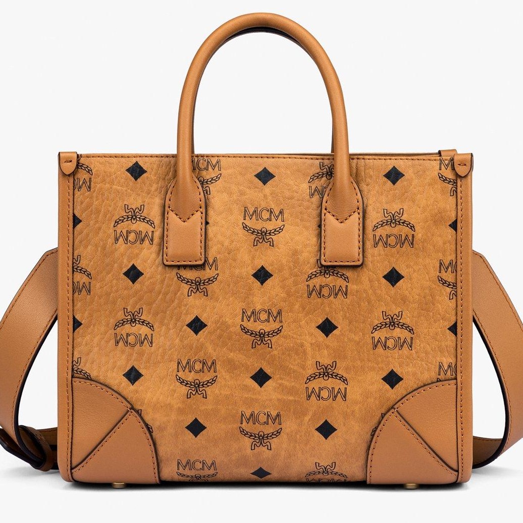 TÚI NỮ MCM SMALL MUNCHEN TOTE BAG IN VISETOS AND NAPPA LEATHER 9