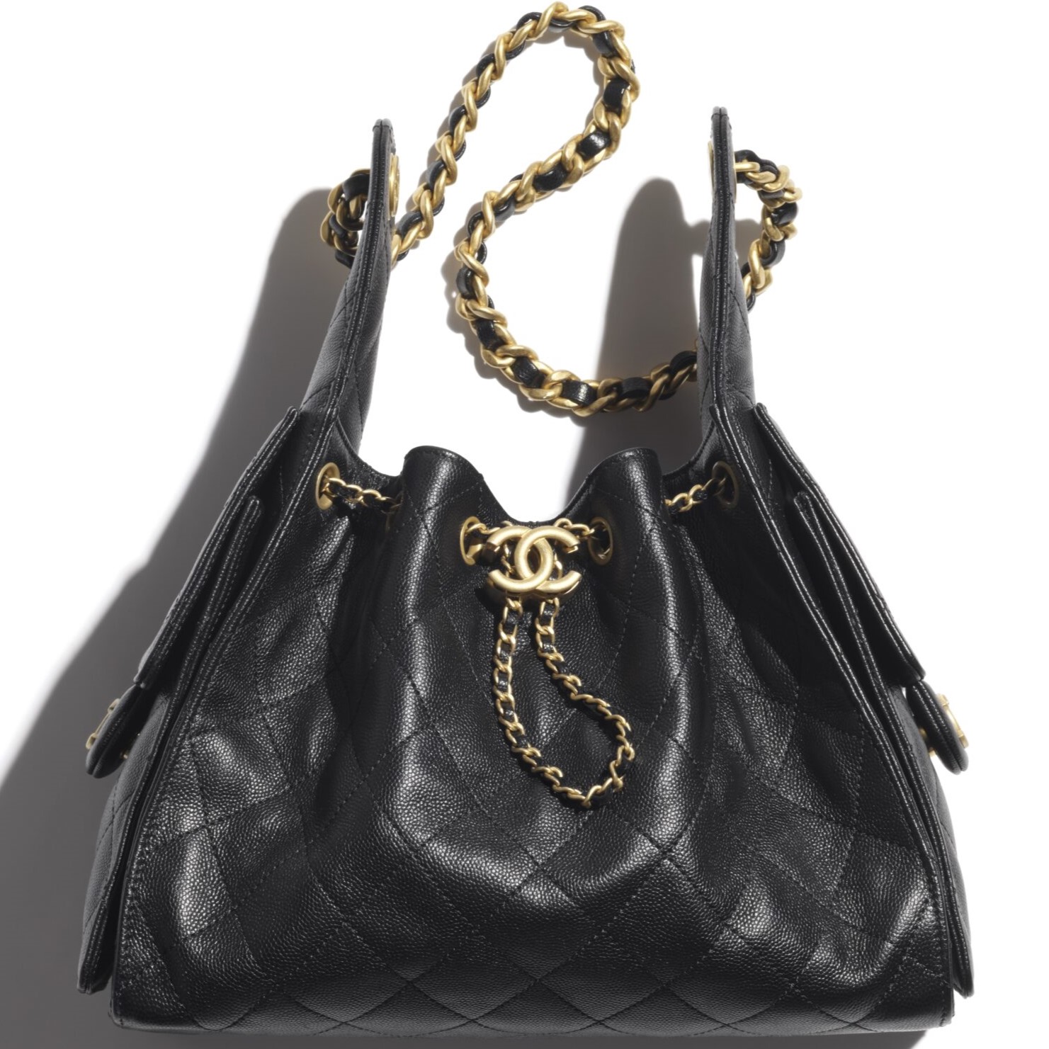 Túi Chanel Small Hobo Bag Black Caviar Antique Gold Hardware 1