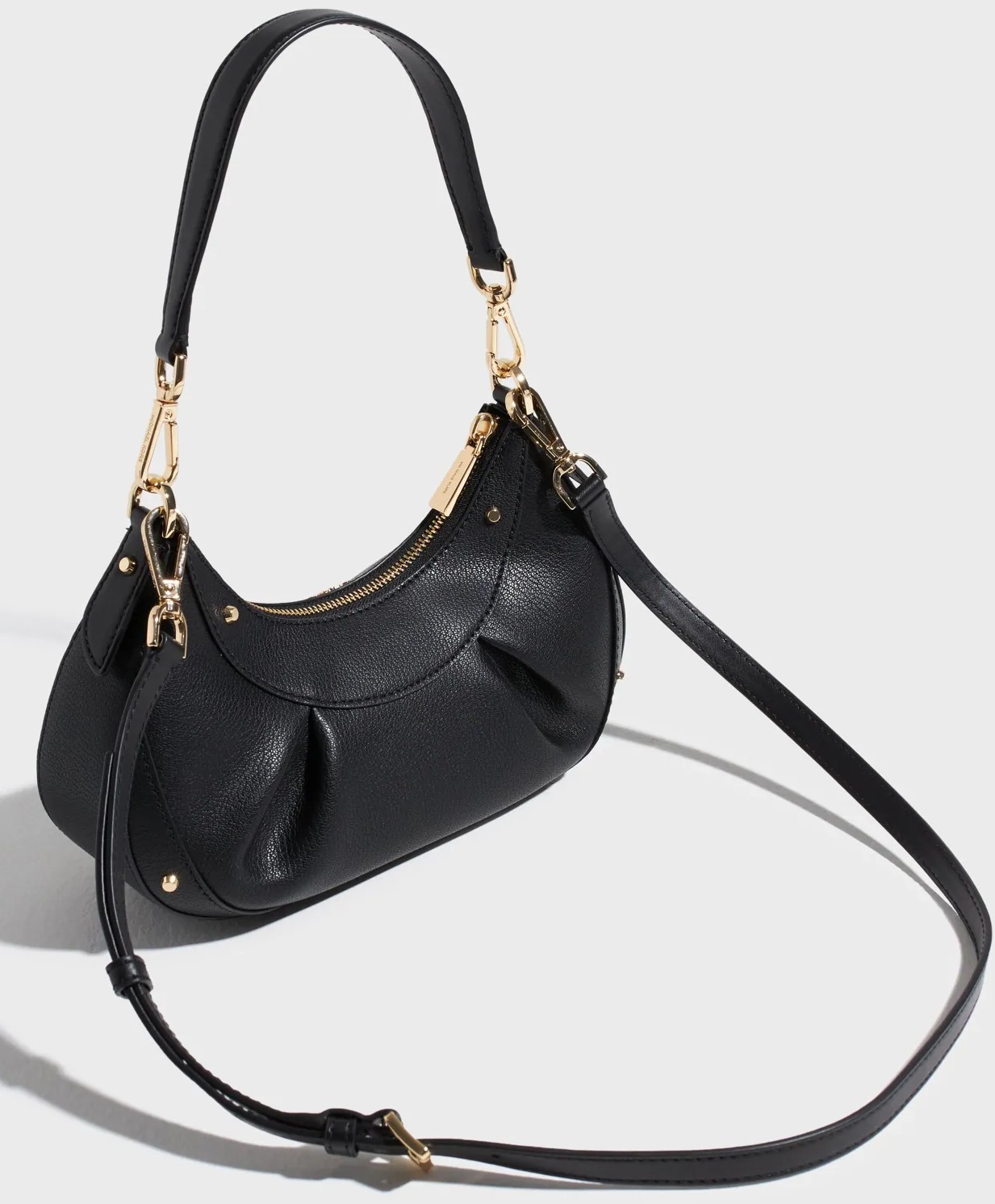 Túi đeo chéo MK nữ Michael Kors Enzo Small Convertible Pouchette Crossbody Bag Black 5