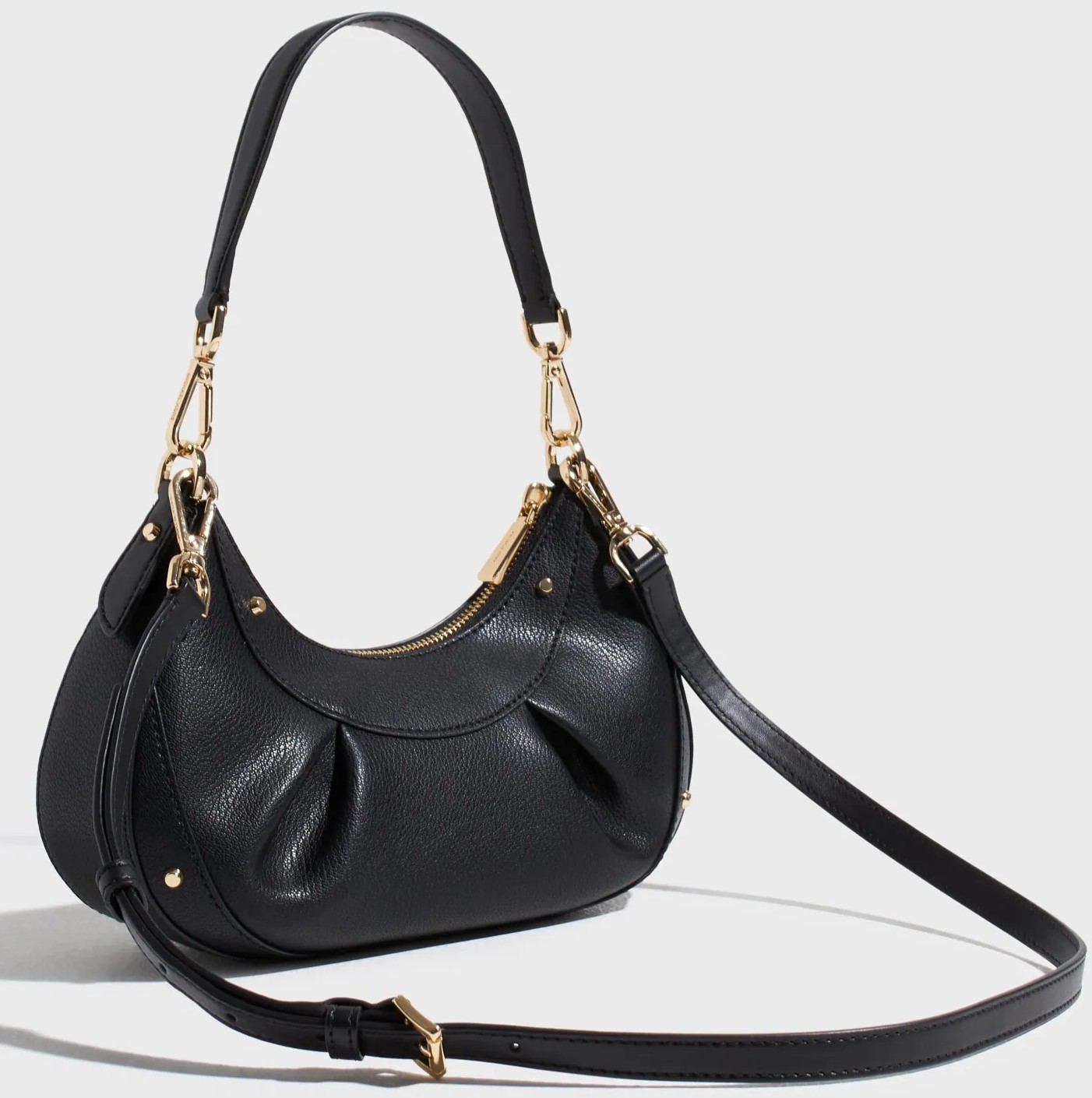 Túi đeo chéo MK nữ Michael Kors Enzo Small Convertible Pouchette Crossbody Bag Black 6