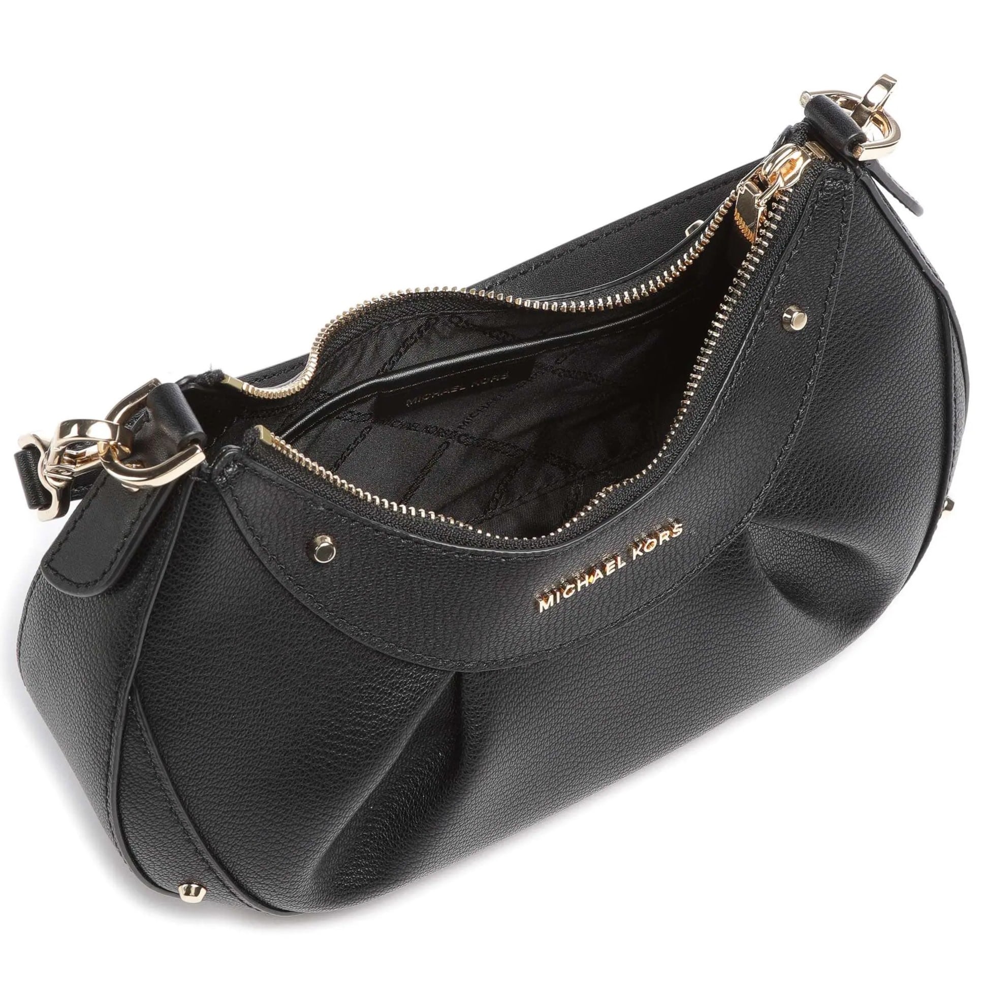 Túi đeo chéo MK nữ Michael Kors Enzo Small Convertible Pouchette Crossbody Bag Black 14