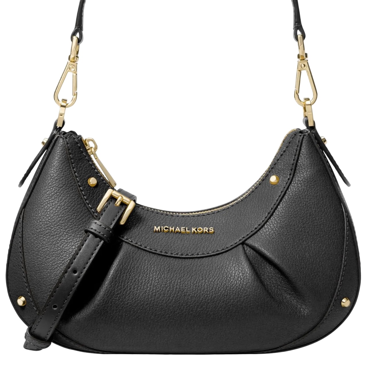 Túi đeo chéo MK nữ Michael Kors Enzo Small Convertible Pouchette Crossbody Bag Black 16