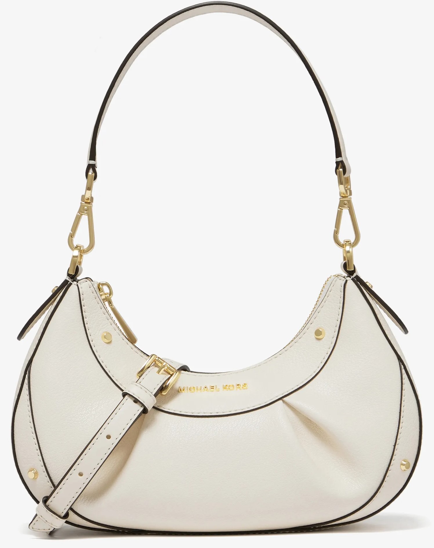 Túi đeo chéo MK nữ Michael Kors Enzo Small Convertible Pouchette Crossbody Bag Creamy White 5