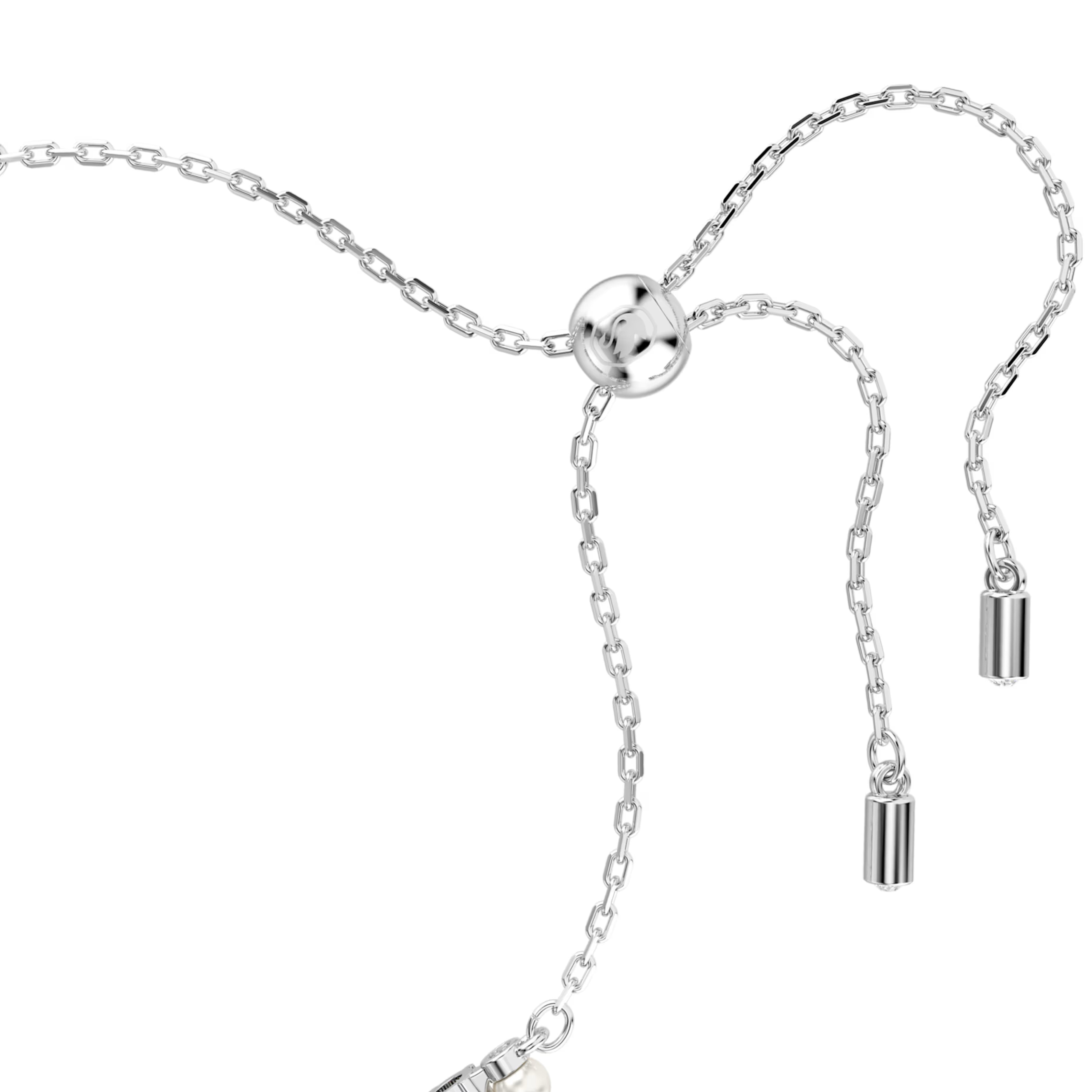 Vòng tay nữ thời trang Swarovski Matrix Bracelet Crystal Pearl Round Cut White Rhodium Plated 5689633 3