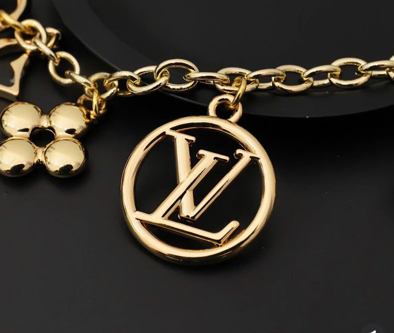 Dây đeo túi xách Louis Vuitton Fleur De Monogram Bag Charm Chain 5