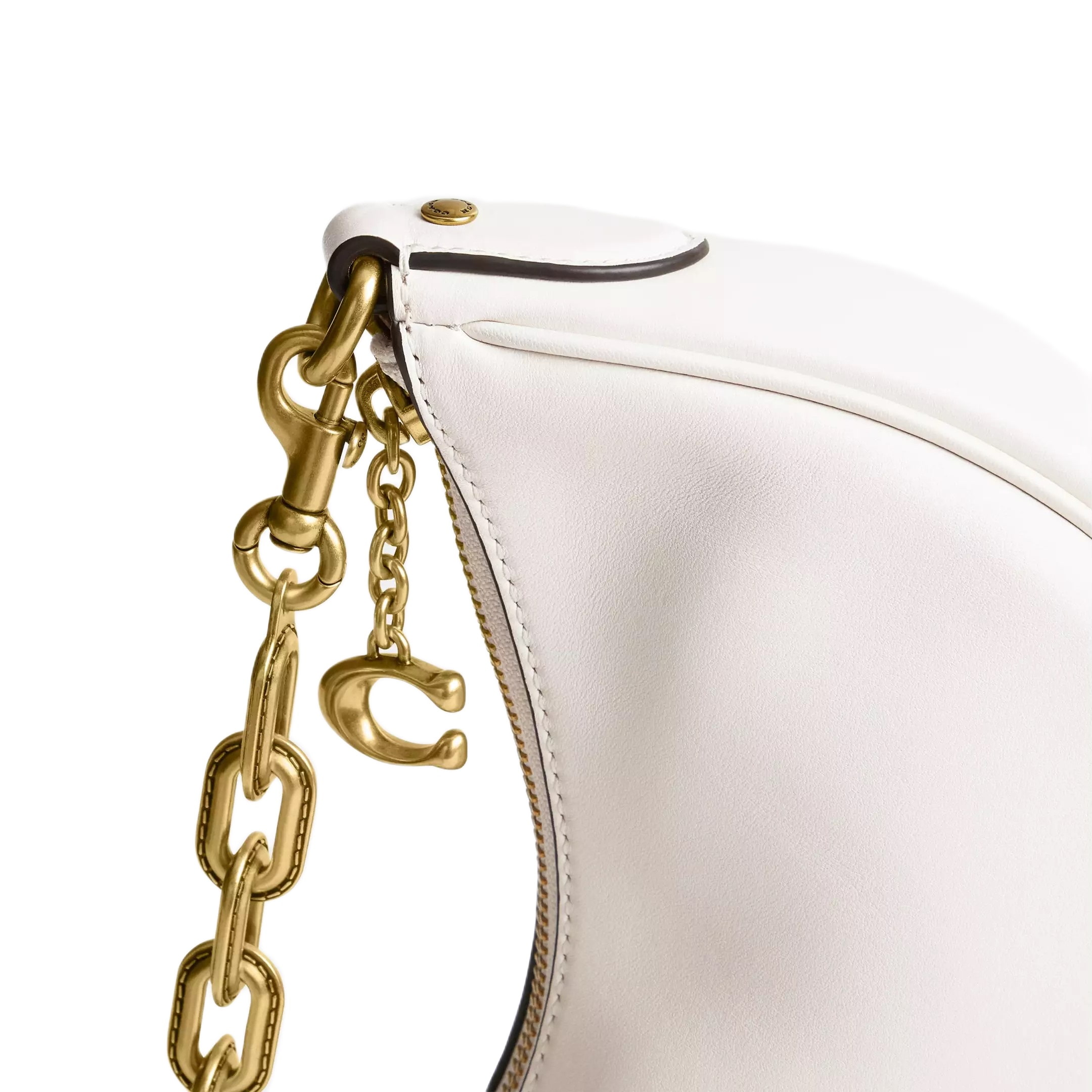 Túi kẹp nách Coach Mira Shoulder Bag Brass Chalk CM583 4