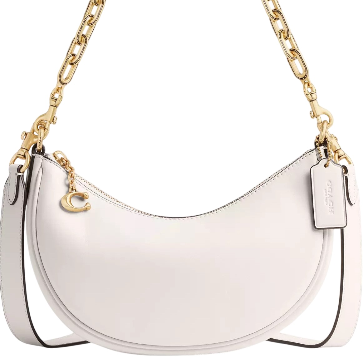 Túi kẹp nách Coach Mira Shoulder Bag Brass Chalk CM583 5