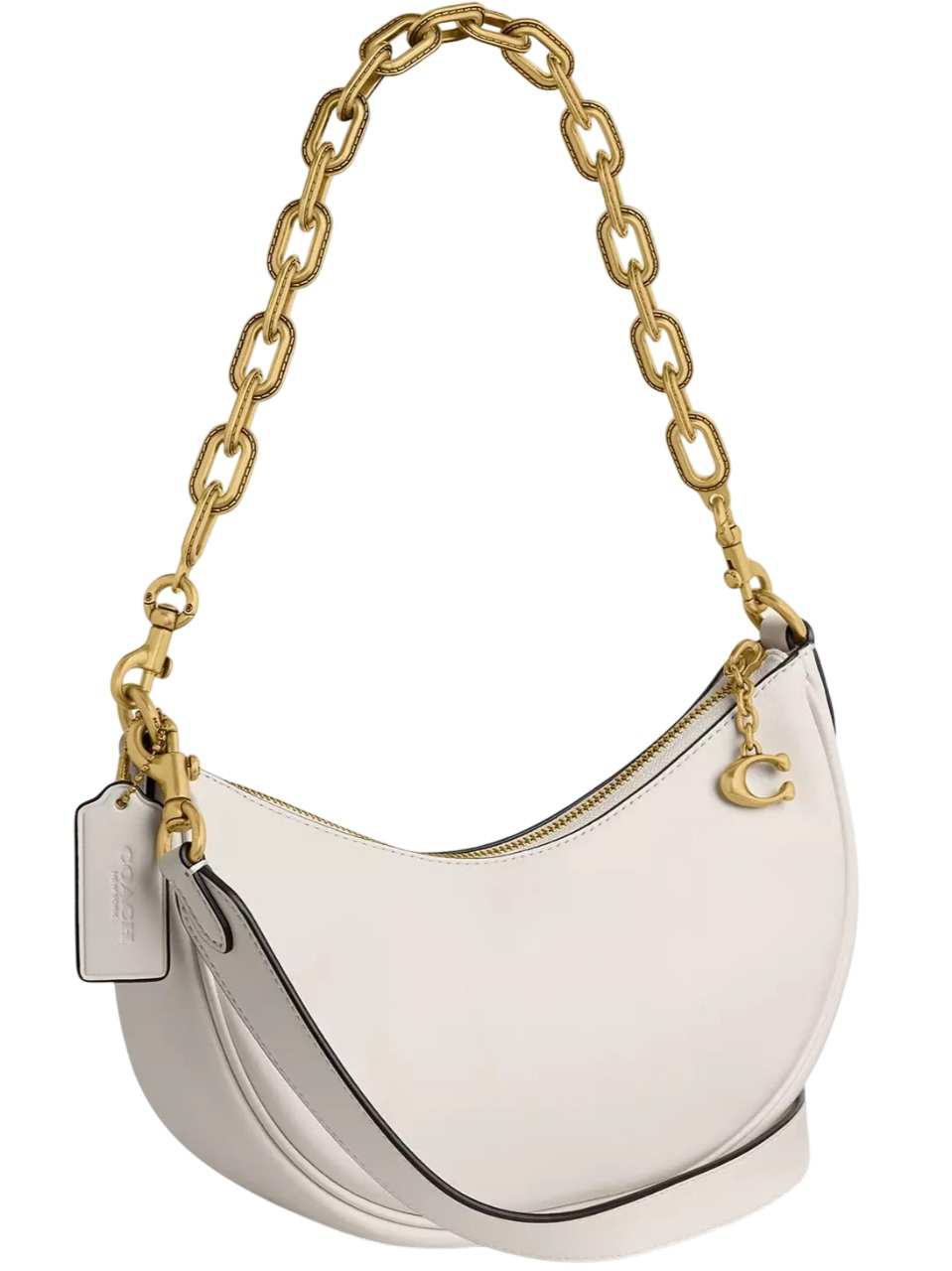 Túi kẹp nách Coach Mira Shoulder Bag Brass Chalk CM583 10