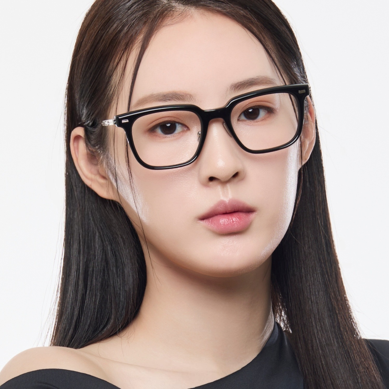 Mắt kính giả cận unisex Gentle Monster Zin 01 Clear Lenses Square Shape Black Acetate Frame 8