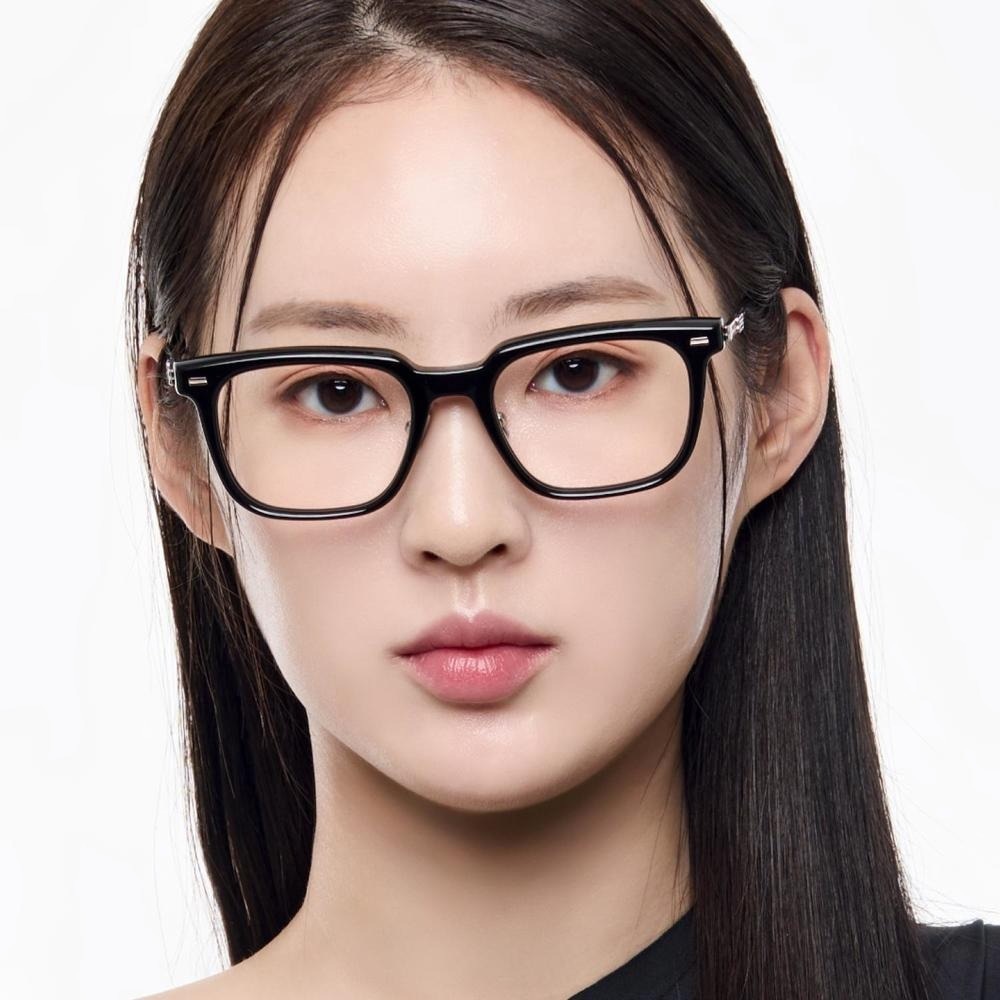 Mắt kính giả cận unisex Gentle Monster Zin 01 Clear Lenses Square Shape Black Acetate Frame 9