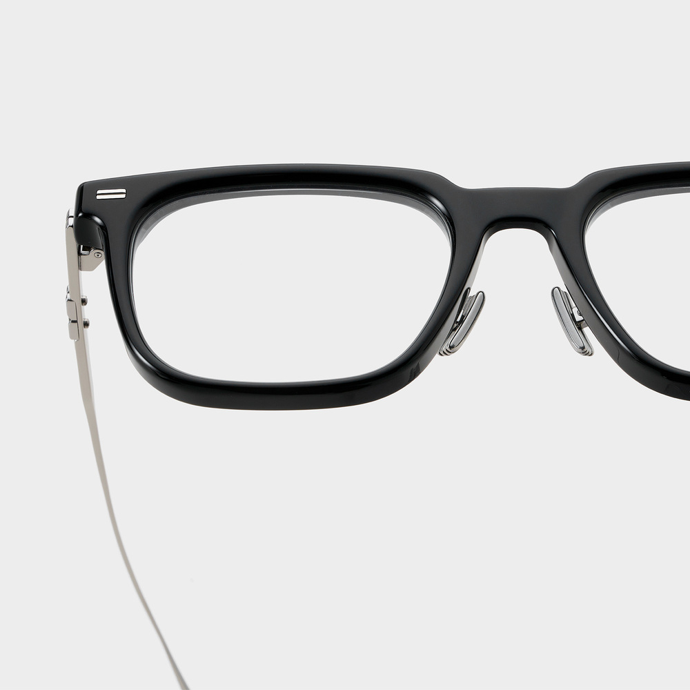 Mắt kính giả cận unisex Gentle Monster Zin 01 Clear Lenses Square Shape Black Acetate Frame 10